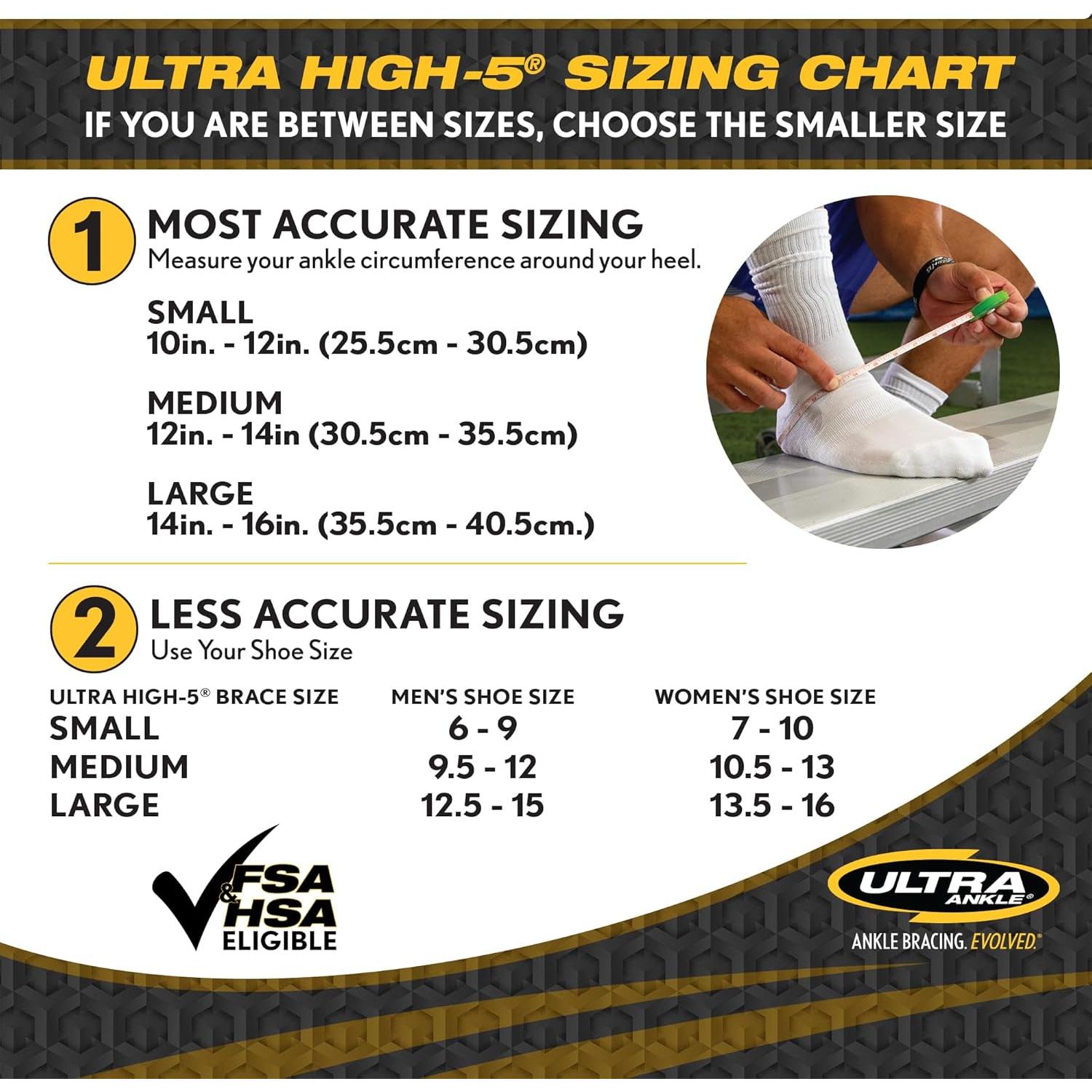 Soporte para Tobillo Ultra Tobillo High-5 Mediano Negro