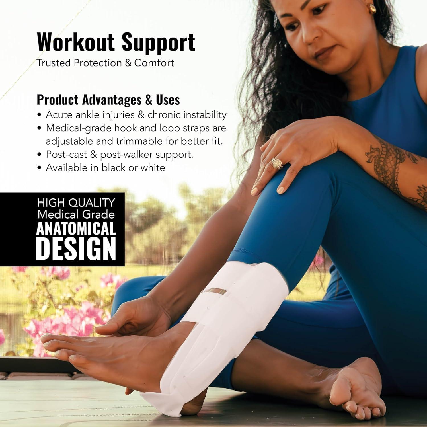 Férula de Tobillo AnklePro Air Gel, Soporte Regular Blanco