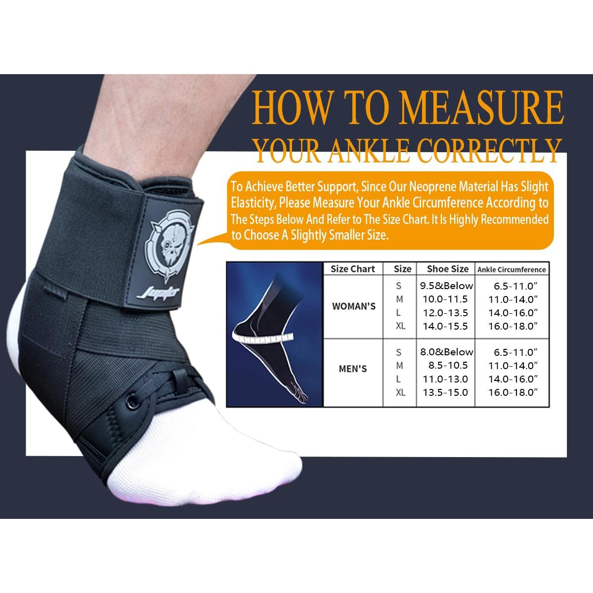Férula de Tobillo Jupiter Mediana Neopreno Negro para Esguinces