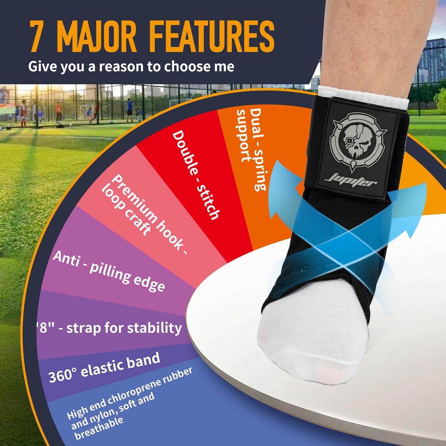 Férula de Tobillo Jupiter Mediana Neopreno Negro para Esguinces