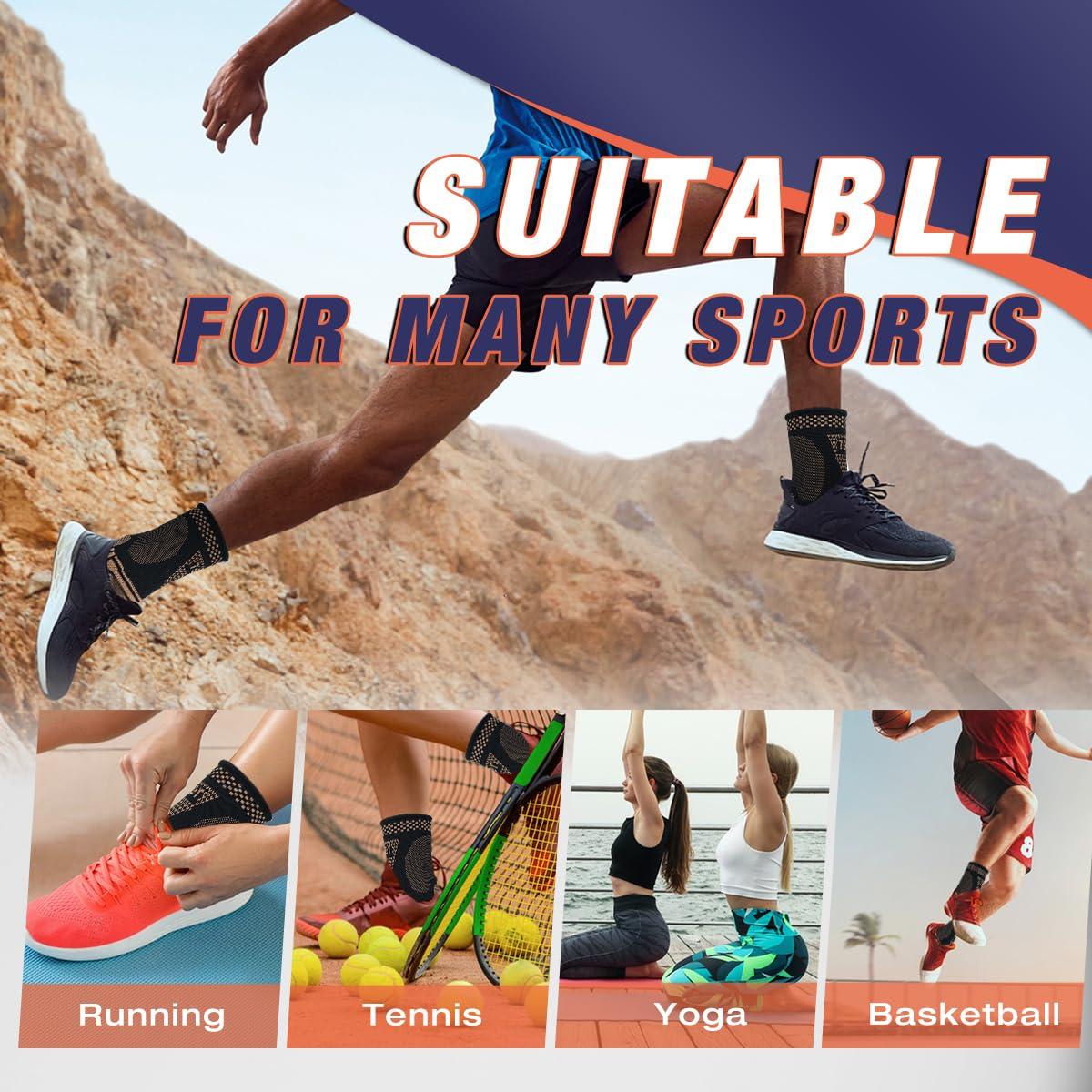 Férula de Tobillo de Cobre DRNAIETY - Compresión para Dolor y Esguince (L)