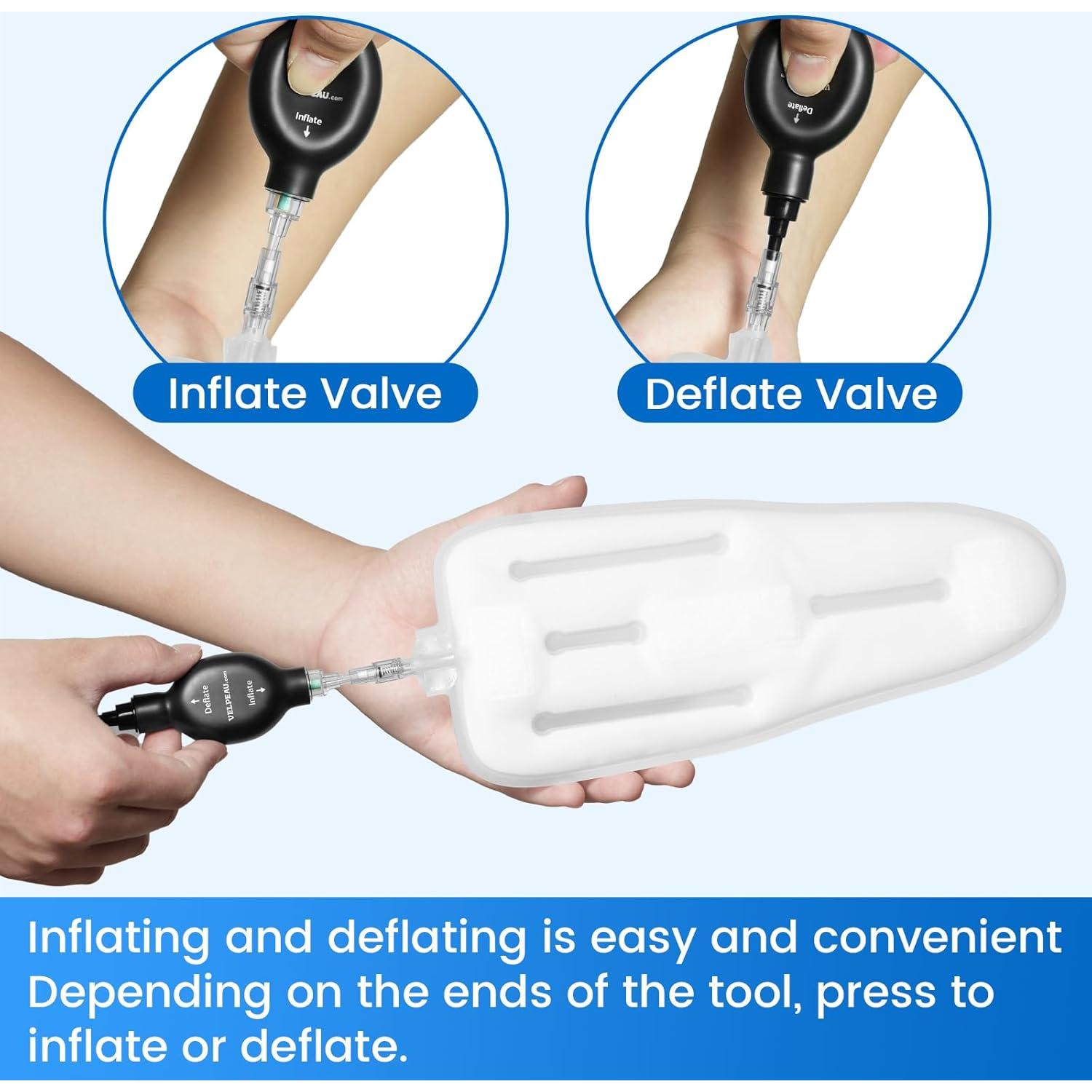 Soporte de Tobillo Velpeau Inflable para Esguince Pie Derecho