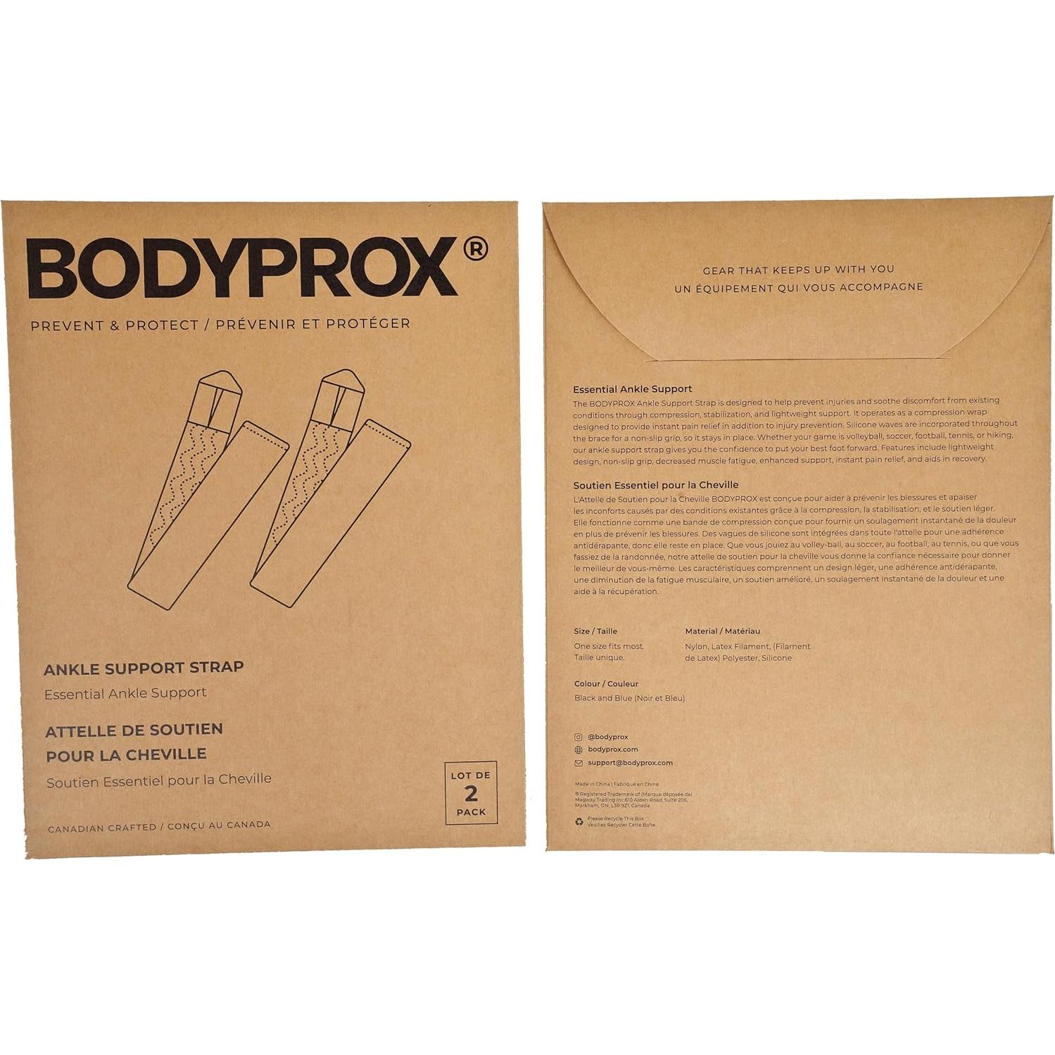 Faja de Soporte para Tobillo Bodyprox - 2 Paquetes, Ajustable