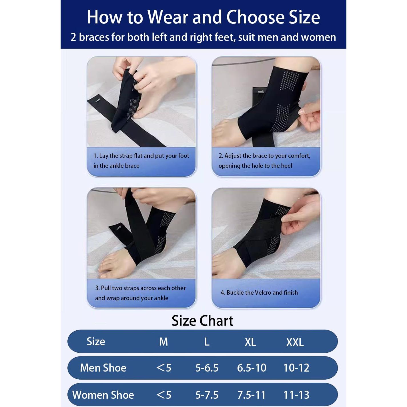 Férula de Tobillo Ajustable SUJAYU para Esguince - Mediano Beige