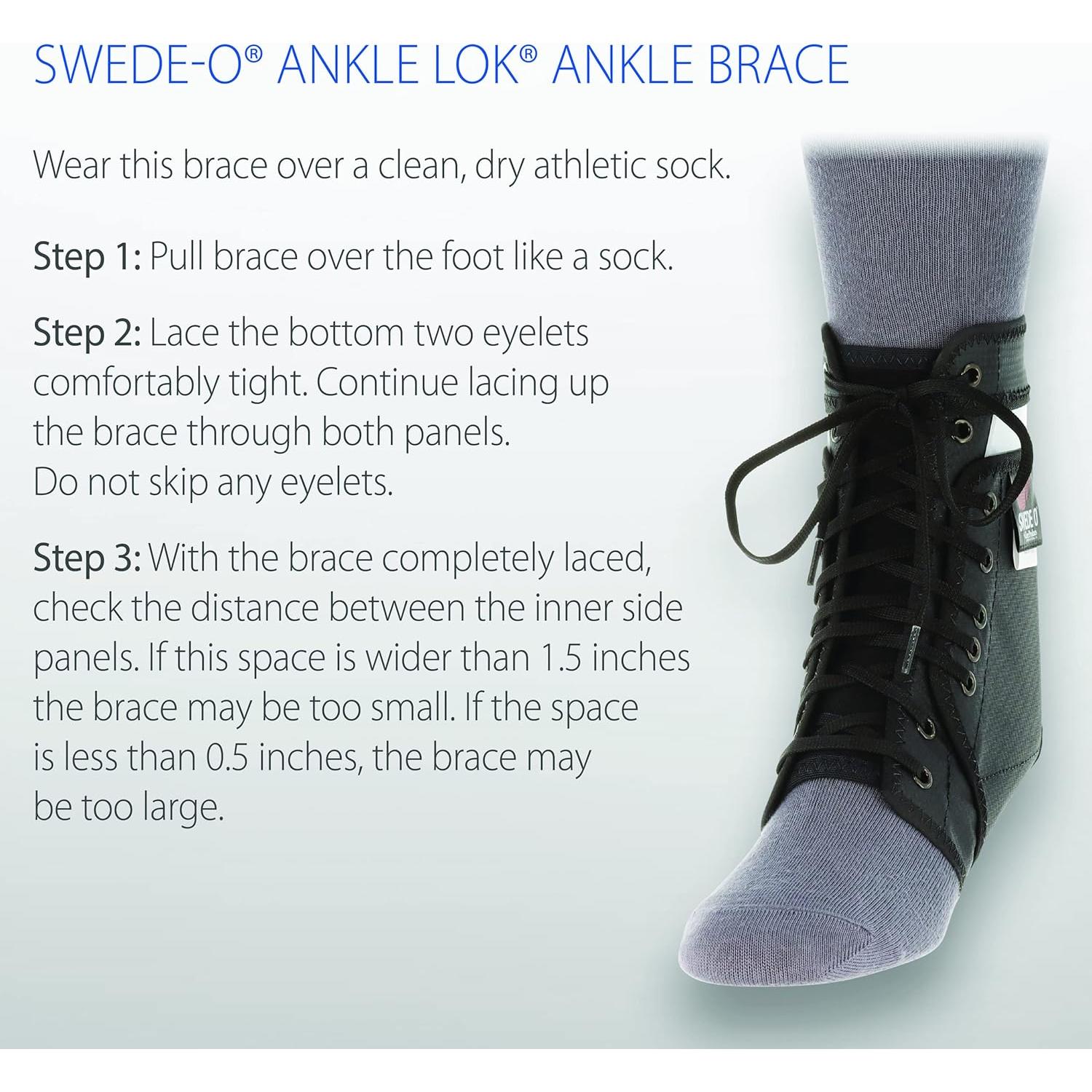 Férula de Tobillo Swede-O Ankle Lok Mediana Negra