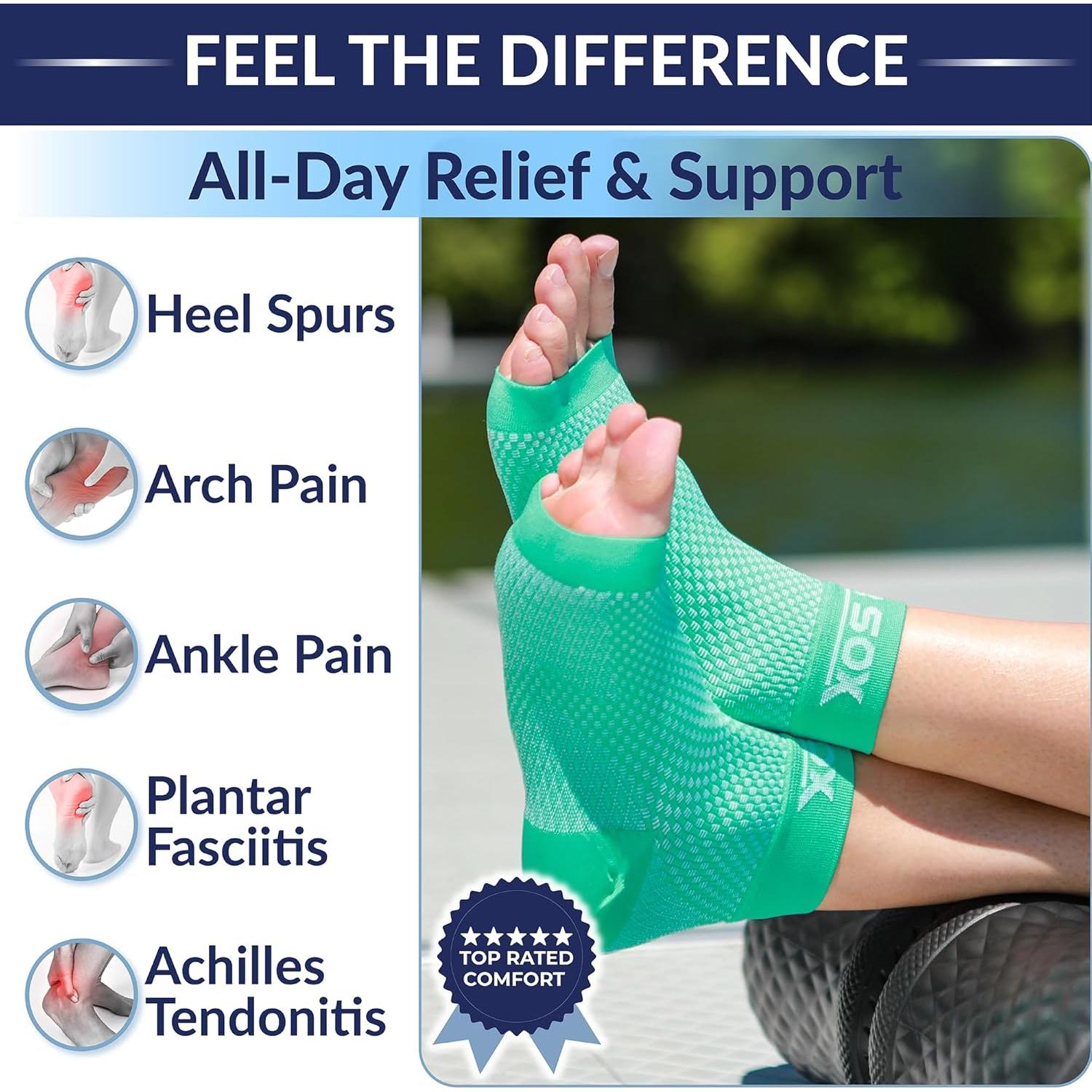 Calcetines de Compresión SB SOX para Fascitis Plantar - Negro Mediano