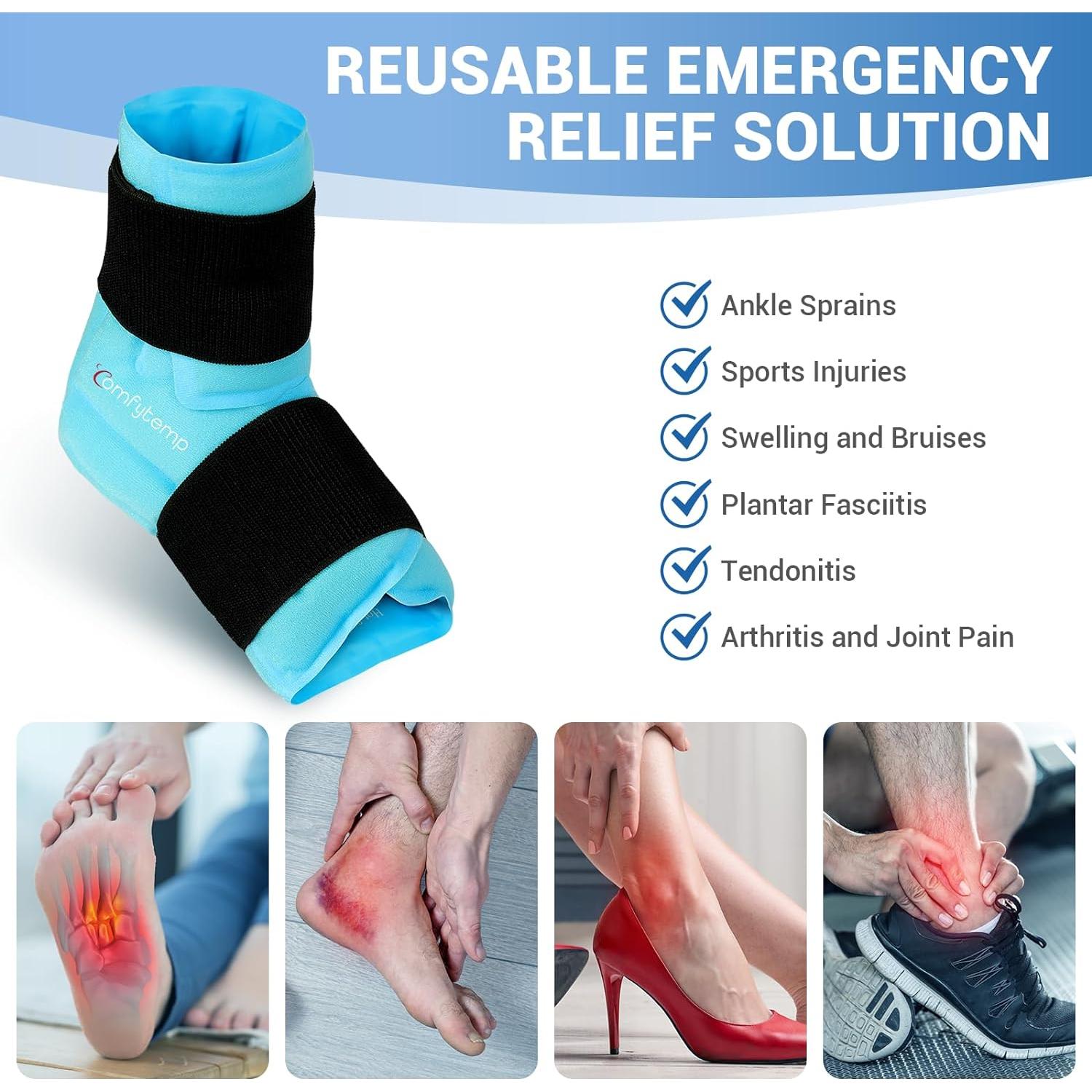 Funda de Hielo para Tobillo Comfytemp Grande 22cm Alivio Dolor