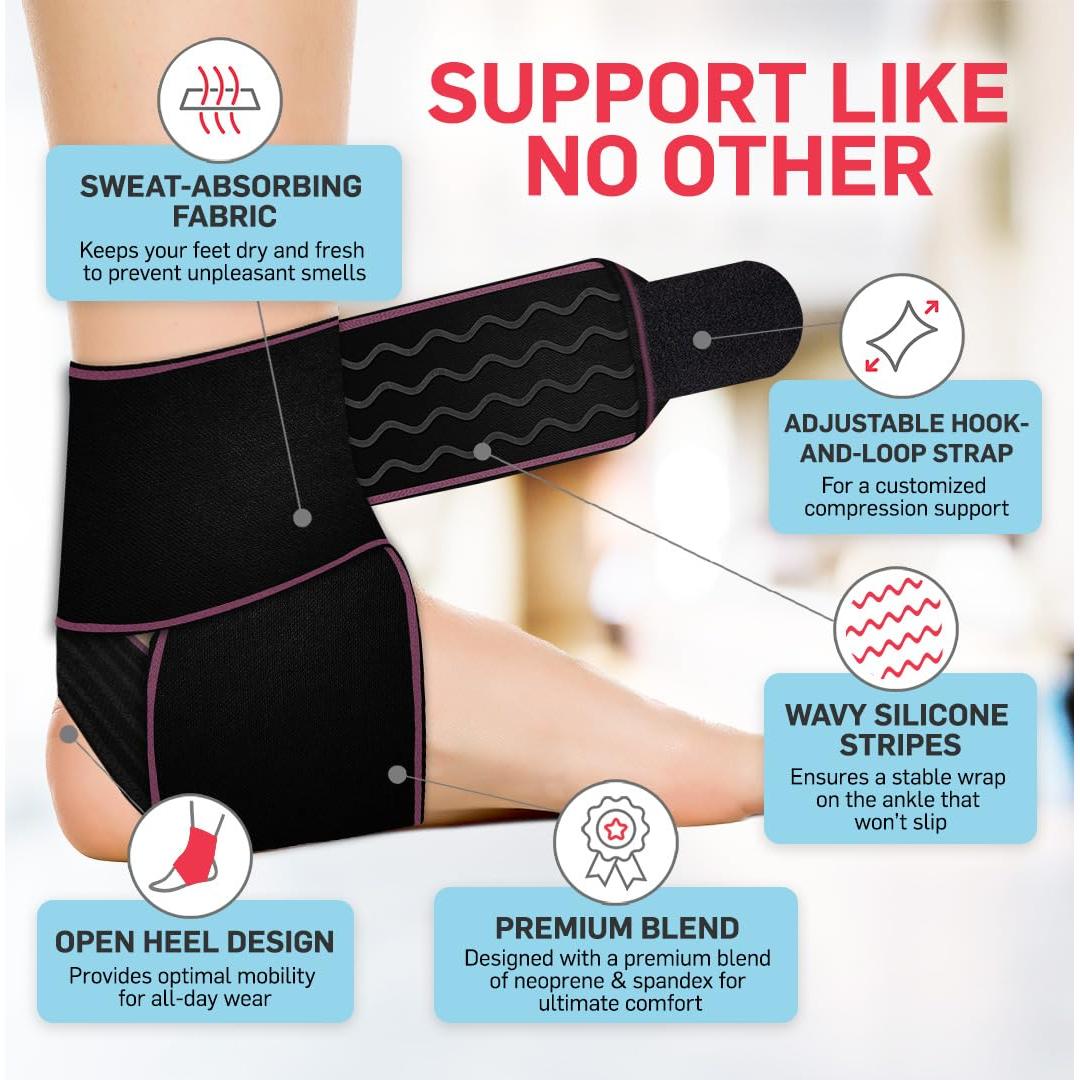 Soporte para Tobillo Dr. Arthritis Rosa 2 Paquete - Estabilizador