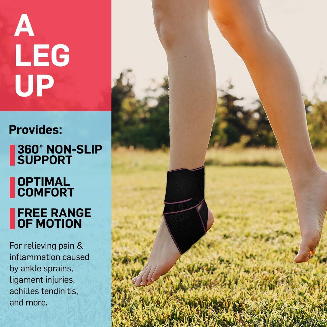 Soporte para Tobillo Dr. Arthritis Rosa 2 Paquete - Estabilizador