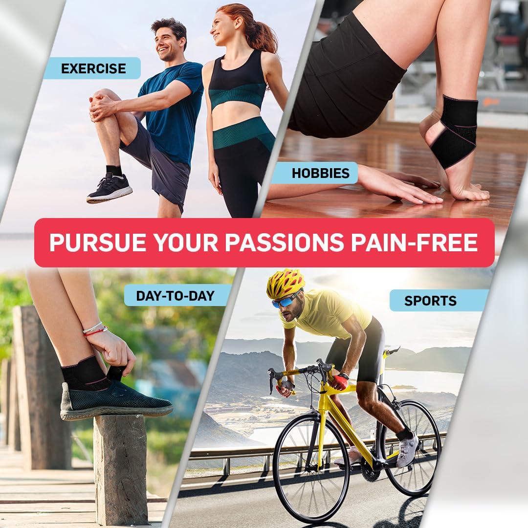 Soporte para Tobillo Dr. Arthritis Rosa 2 Paquete - Estabilizador