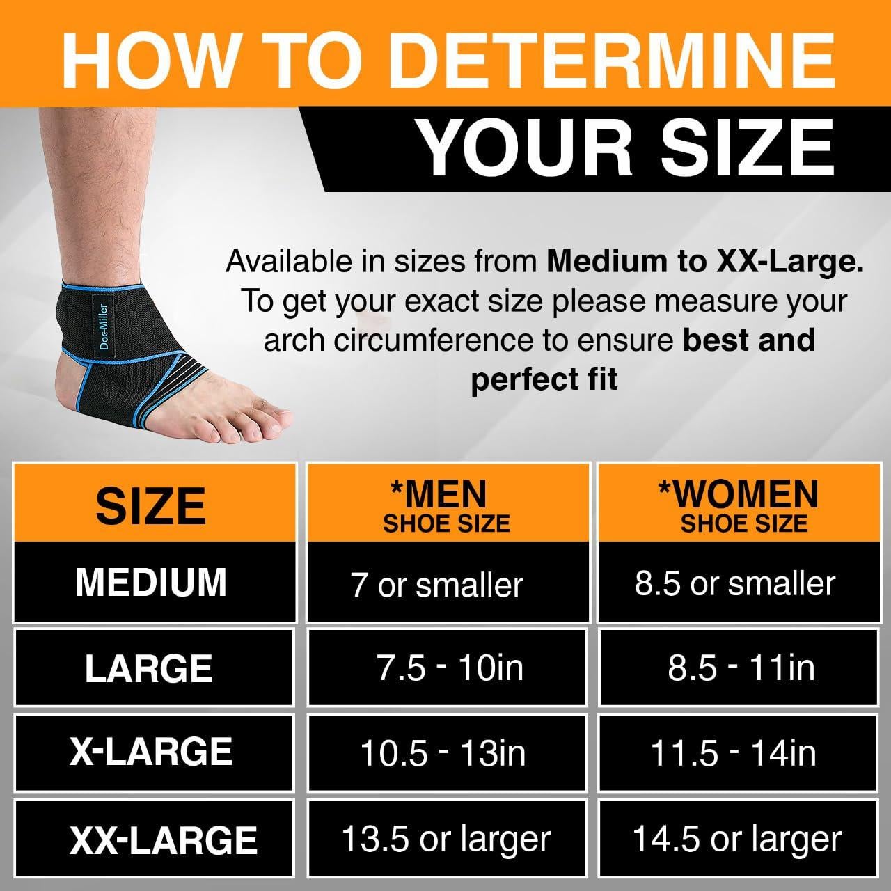 Férula para Tobillo Doc Miller Unisex Ajustable Compresión