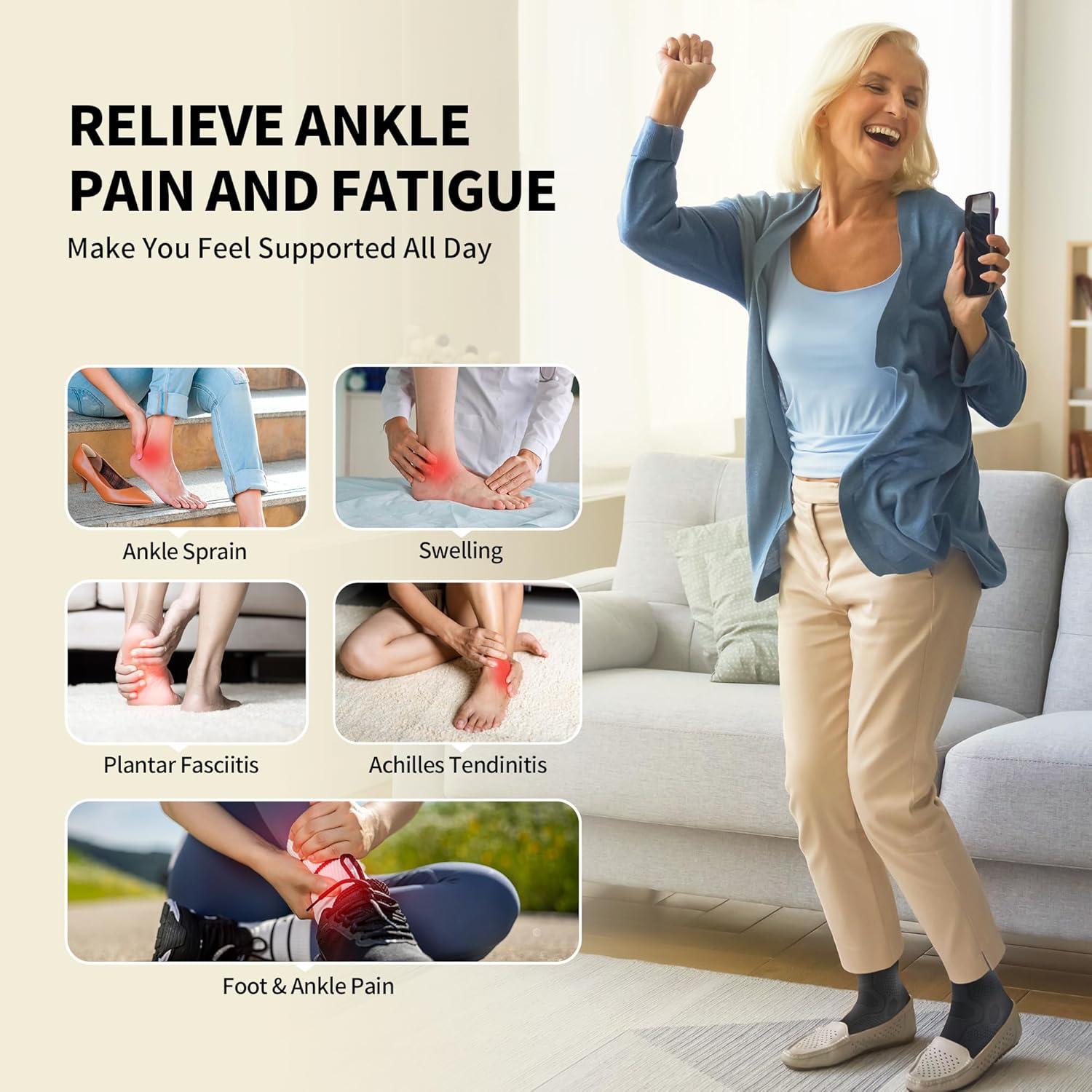 Soportes para Tobillo CAMBIVO - Compresión Moderada - Negro