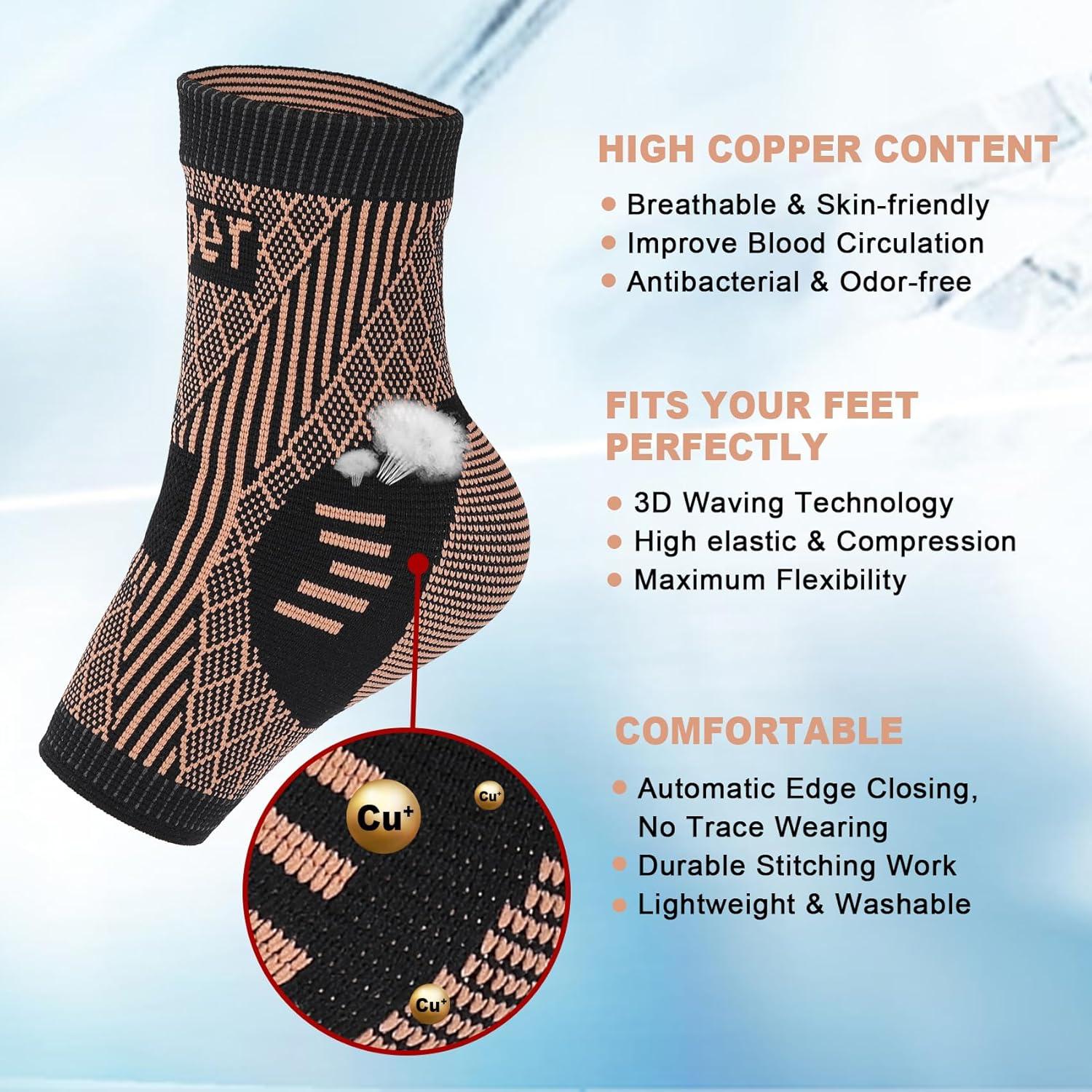 Soporte de Tobillo Vigorwise con Cobre - Férula y Compresión