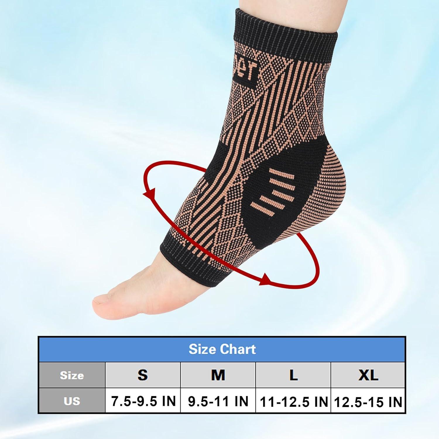 Soporte de Tobillo Vigorwise con Cobre - Férula y Compresión