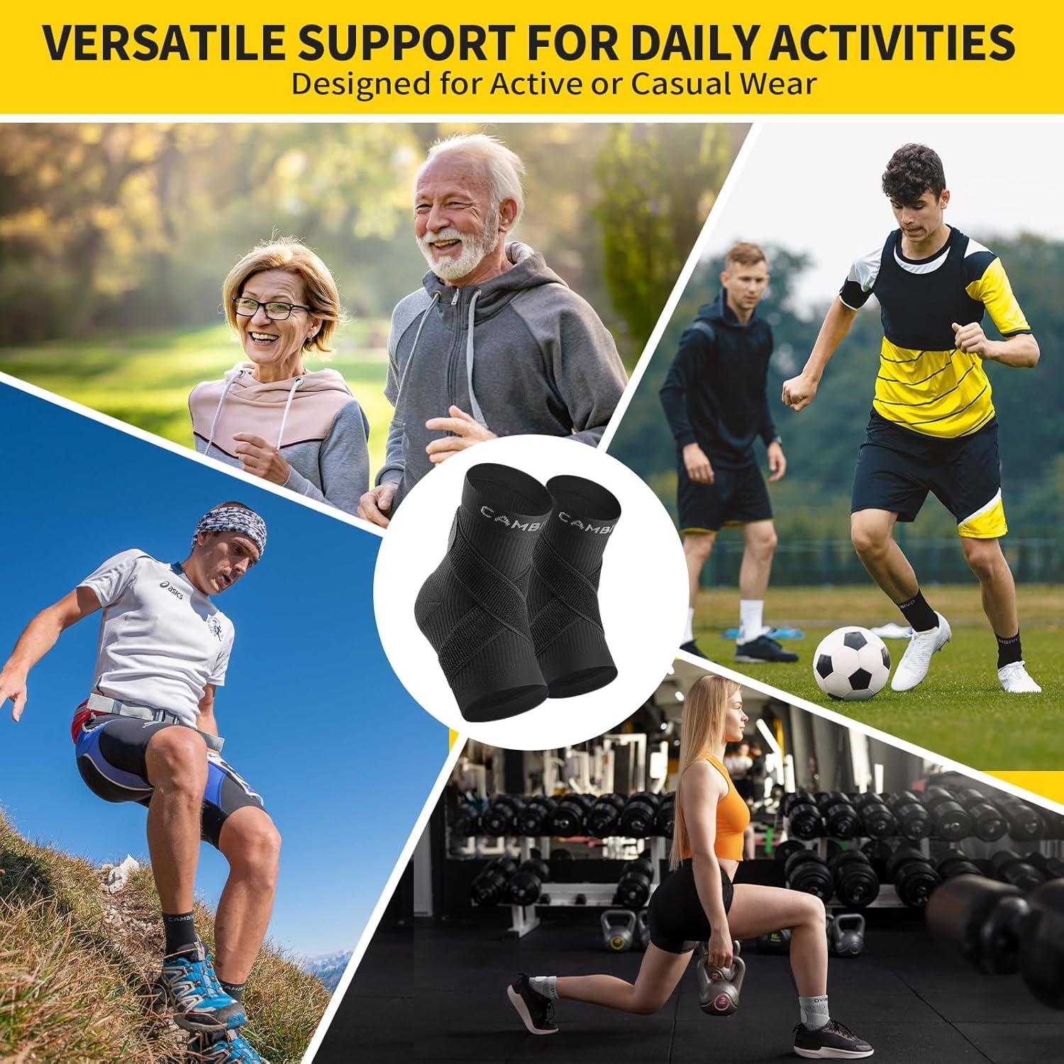 Soportes para Tobillo CAMBIVO con Compresión 15-20 mmHg Negro