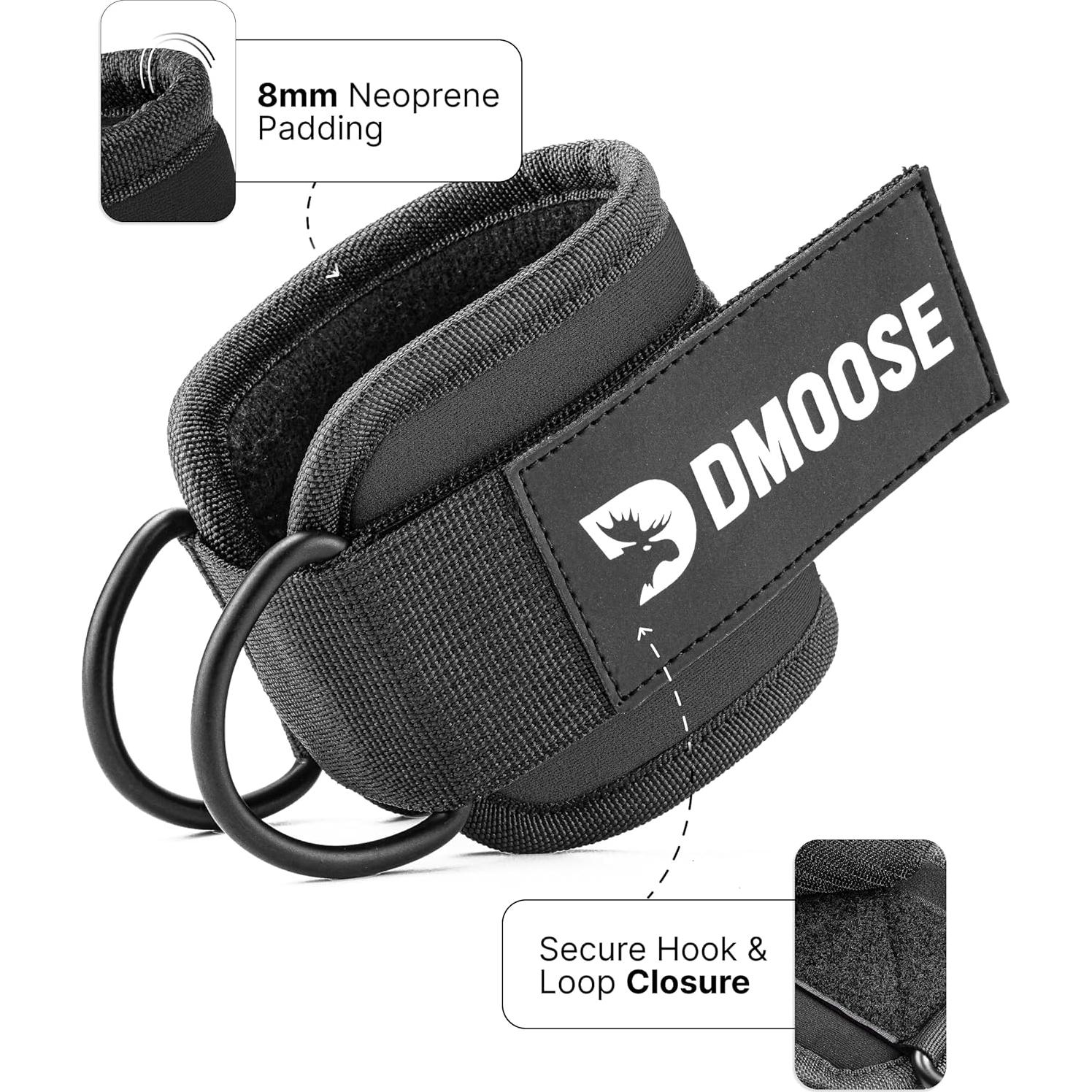 Estribos de Tobillo DMoose Fitness - Acolchado 8mm, Unisex