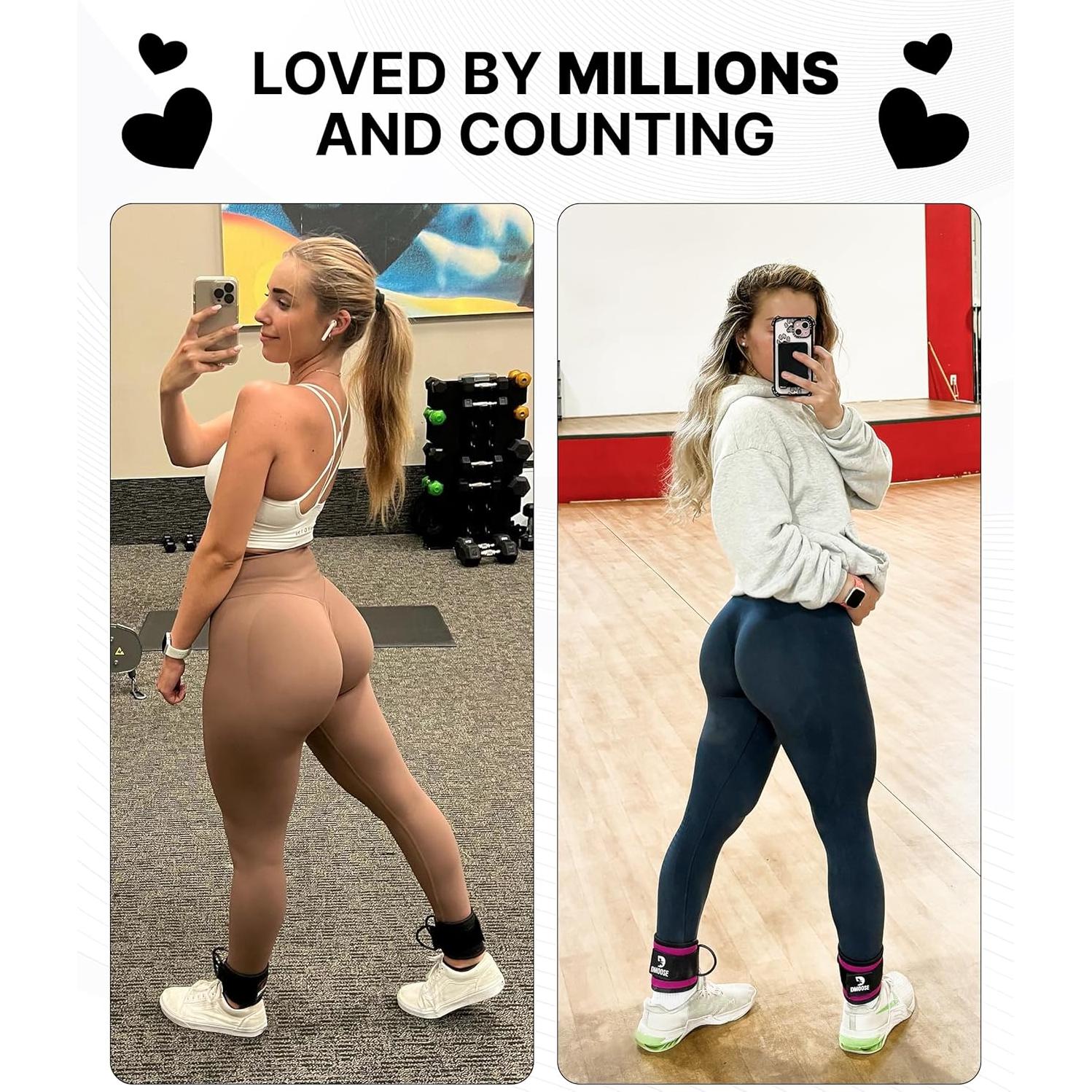 Estribos de Tobillo DMoose Fitness - Acolchado 8mm, Unisex