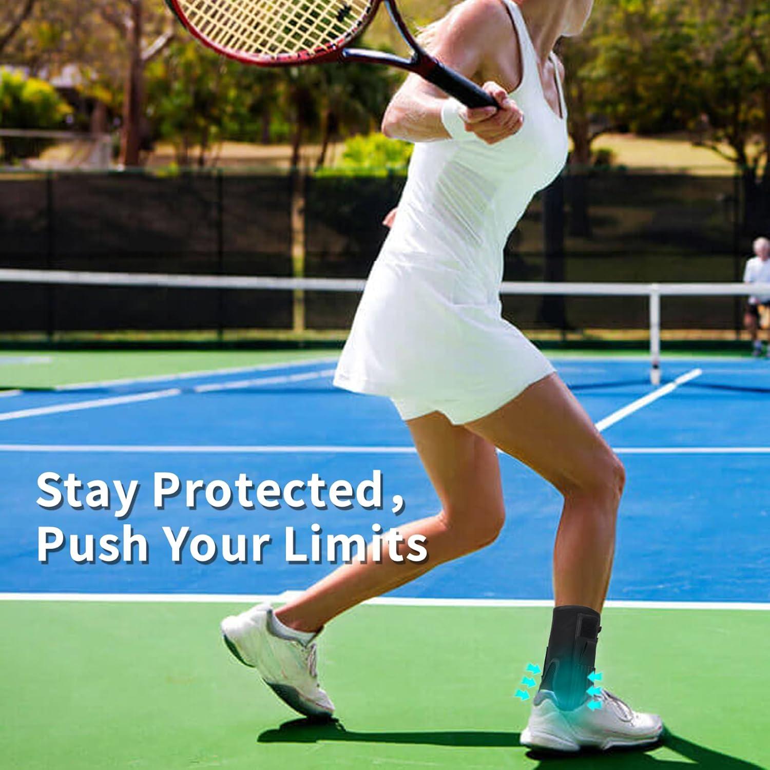 Soporte para Tobillo Ajustable Auroaibi Negro para Lesiones