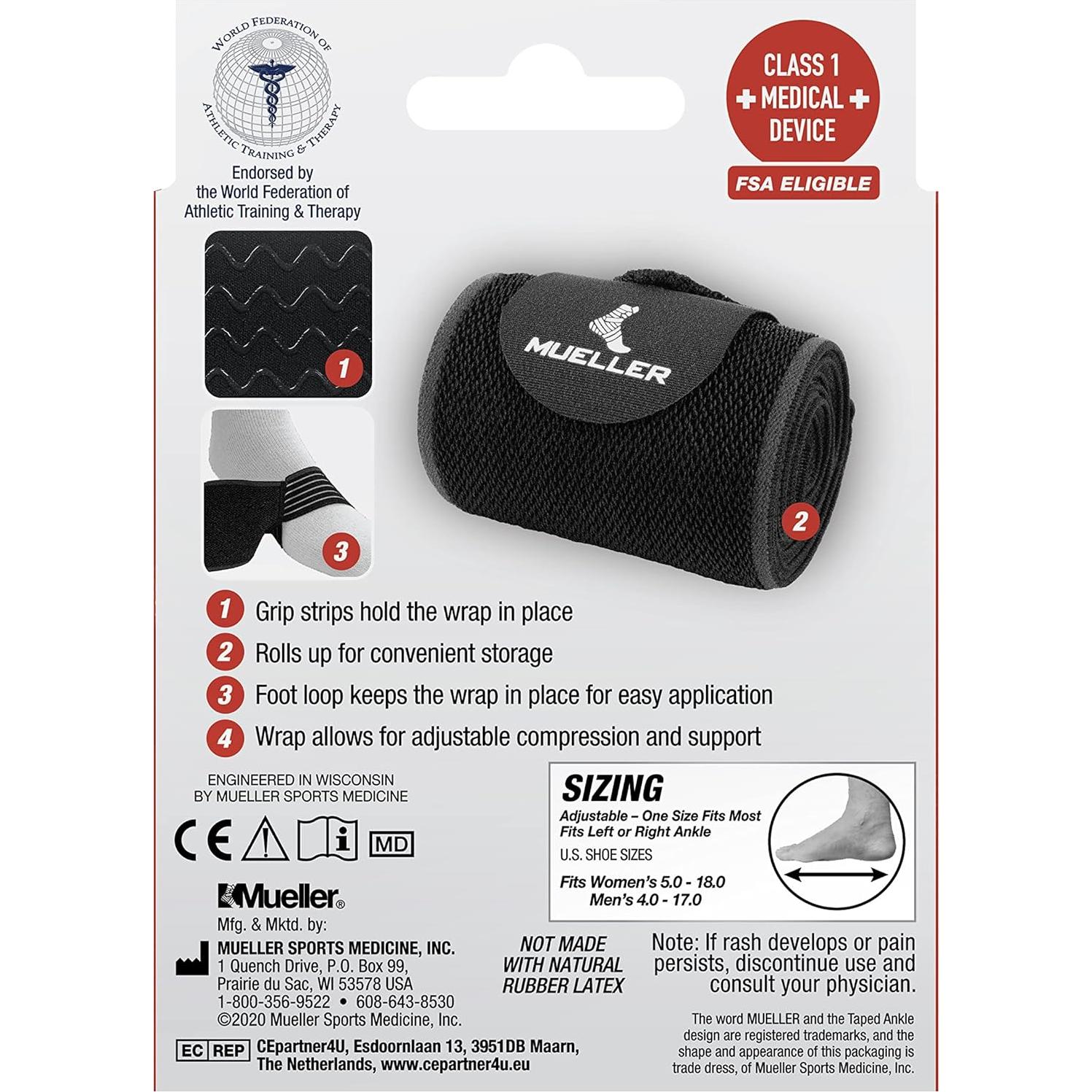 Funda Ajustable para Tobillo MUELLER - Alivio Esguinces y Artritis