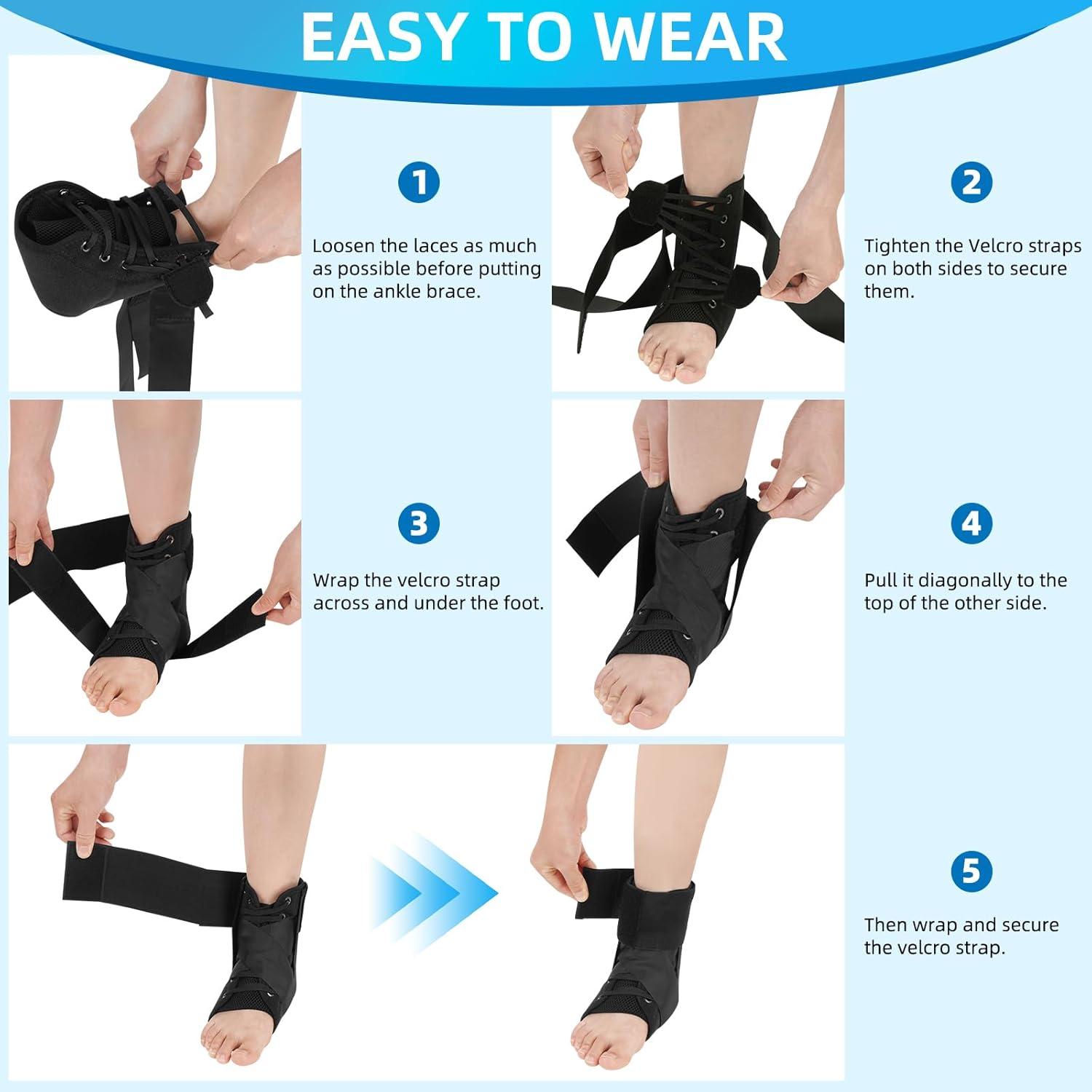 Férula de Tobillo TANGKA Mediana con Calcetines - Cierre Rápido