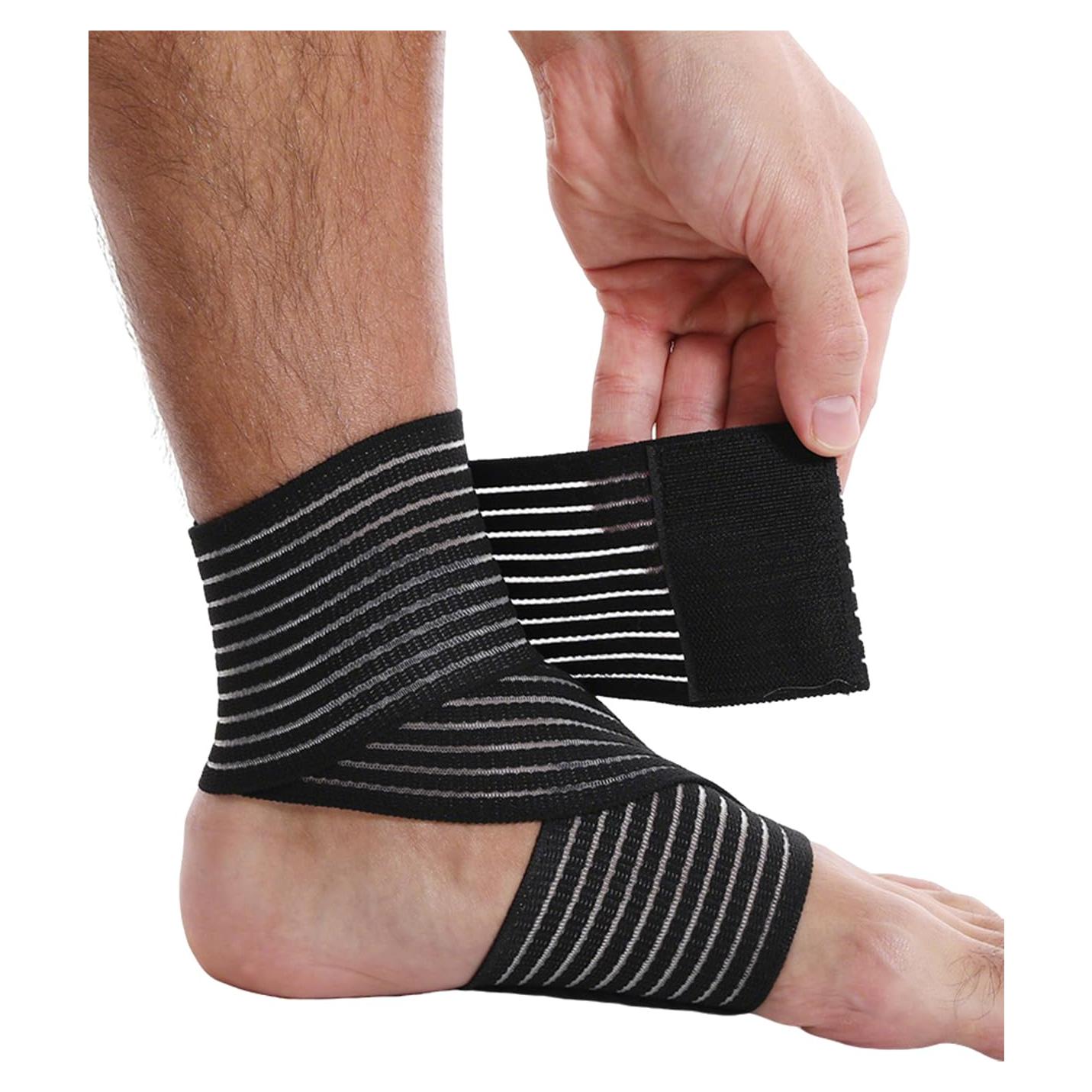 Soporte de Tobillo Ajustable SUJAYU para Esguince - Negro