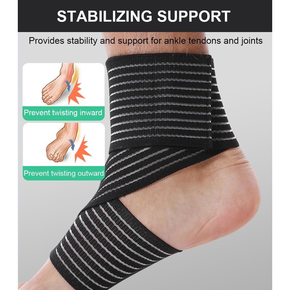 Soporte de Tobillo Ajustable SUJAYU para Esguince - Negro