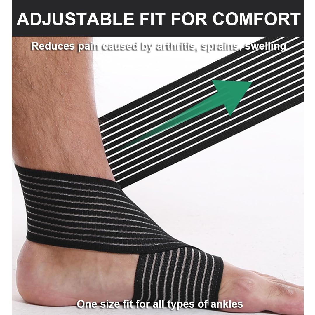 Soporte de Tobillo Ajustable SUJAYU para Esguince - Negro