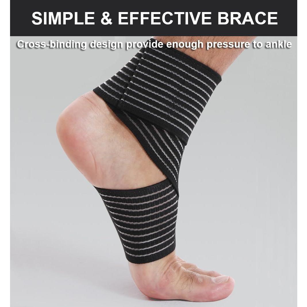 Soporte de Tobillo Ajustable SUJAYU para Esguince - Negro