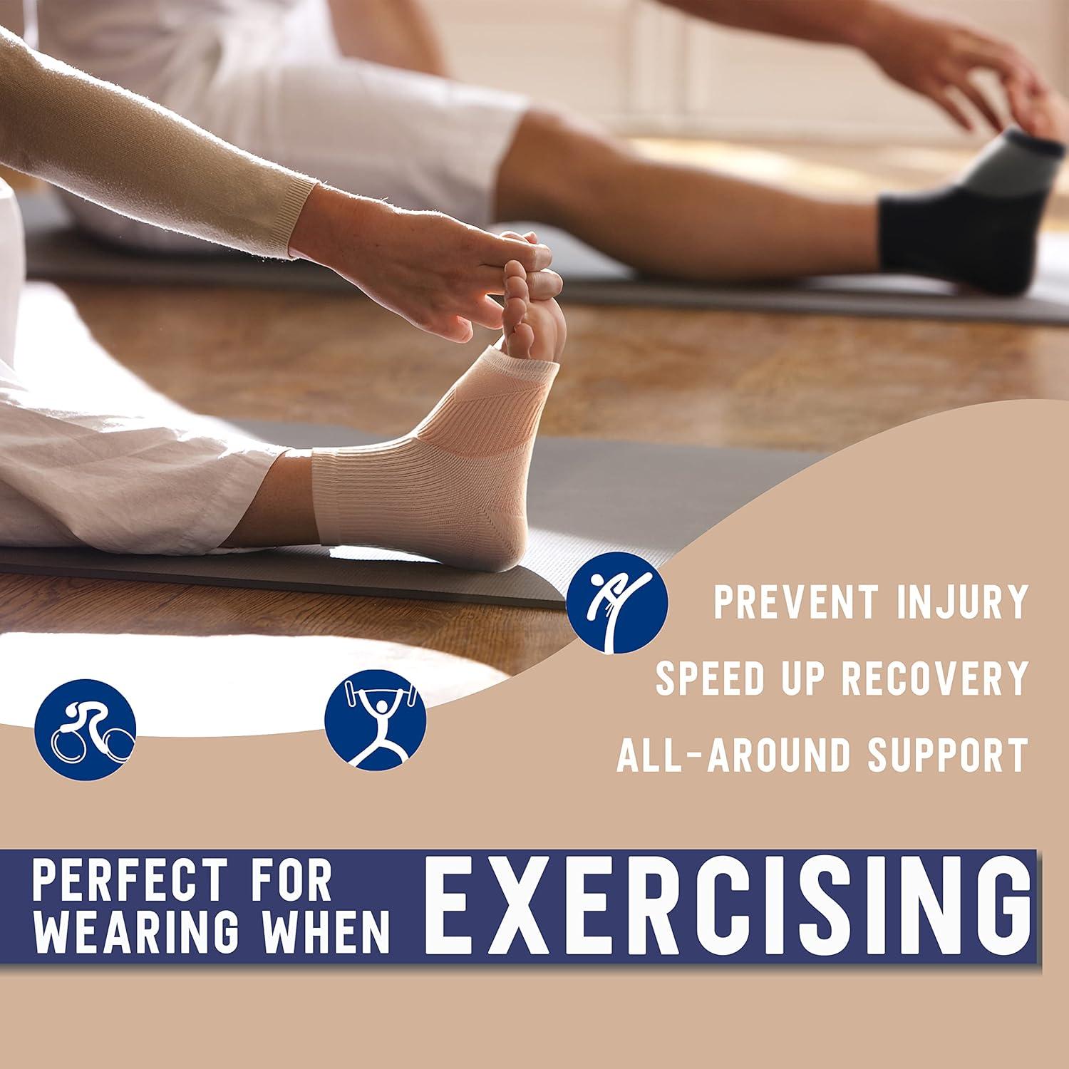 Calcetines de compresión Keskale unisex 3 pares beige M