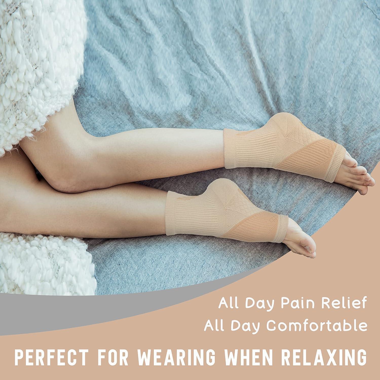 Calcetines de compresión Keskale unisex 3 pares beige M