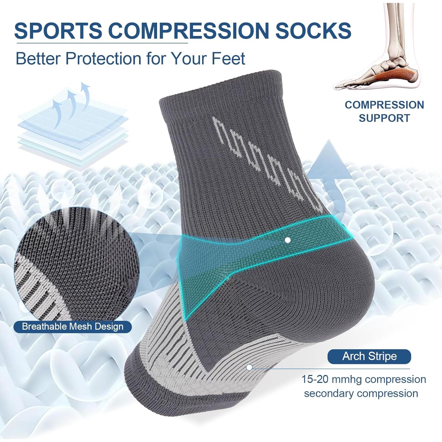 Calcetines de Compresión DRNAIETY para Tobillo Unisex L