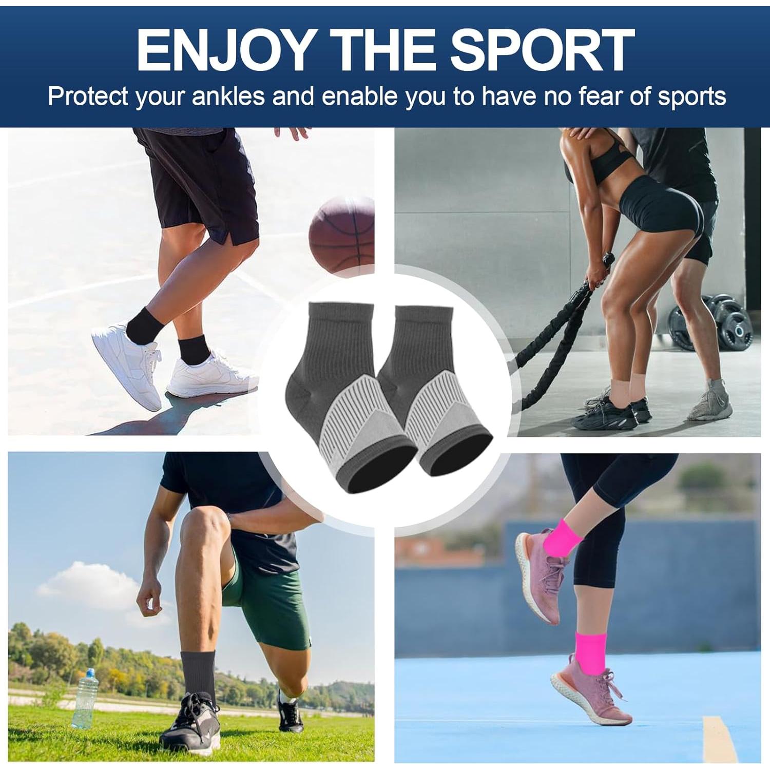 Calcetines de Compresión DRNAIETY para Tobillo Unisex L