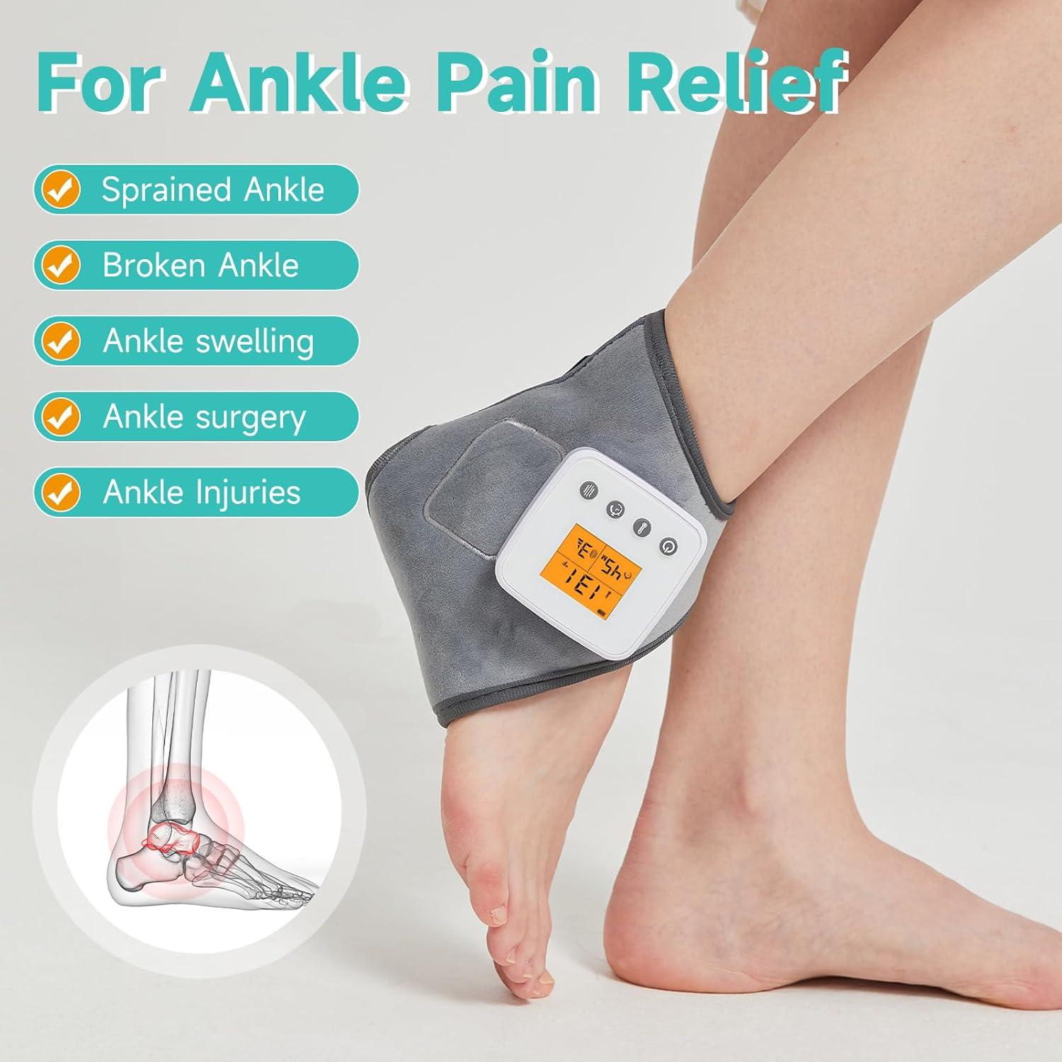 Masajeador de Tobillo Inalámbrico AOBOCO con Calor 3000mAh