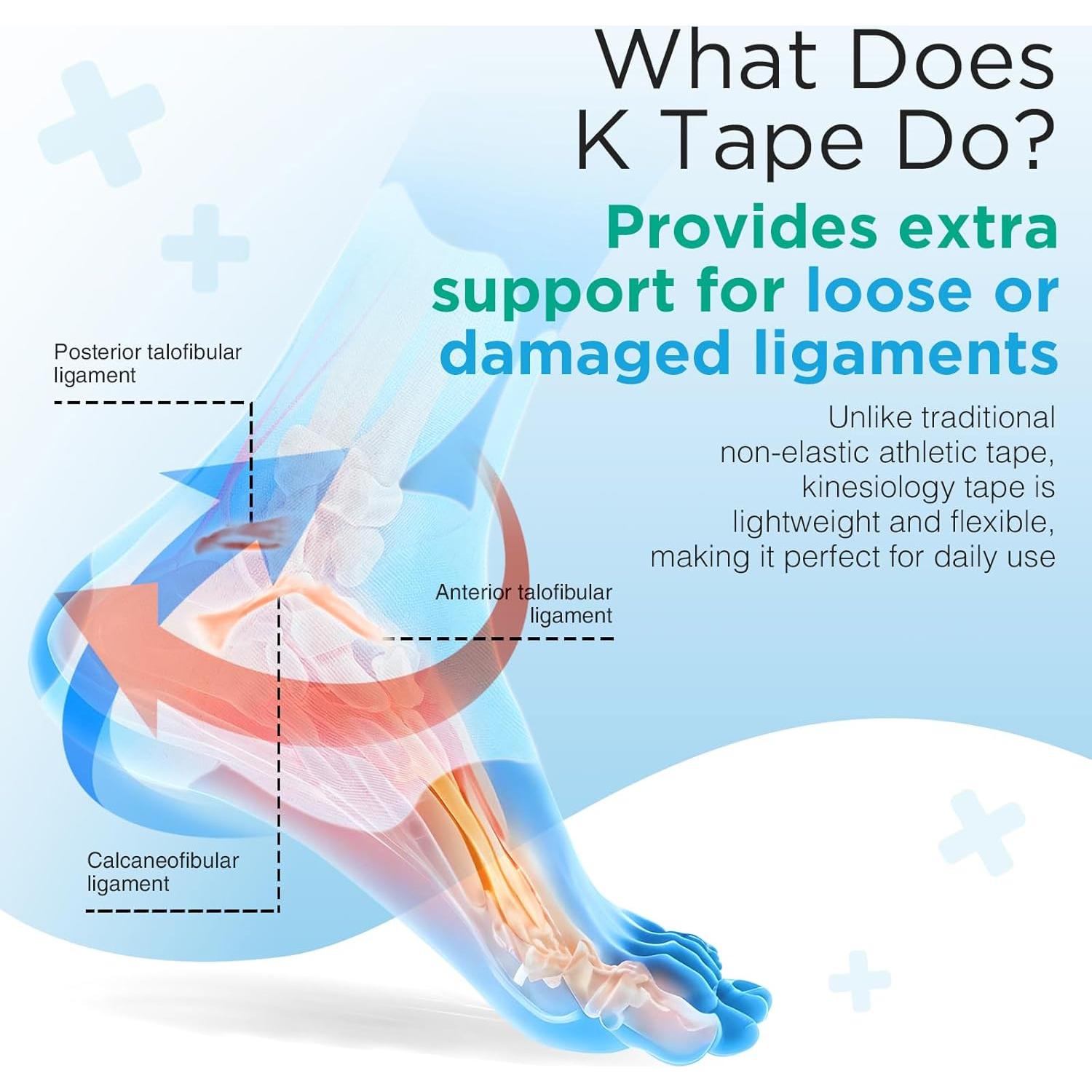 Cinta Kinesiológica para Tobillo CINTA OK Beige 10 Pcs