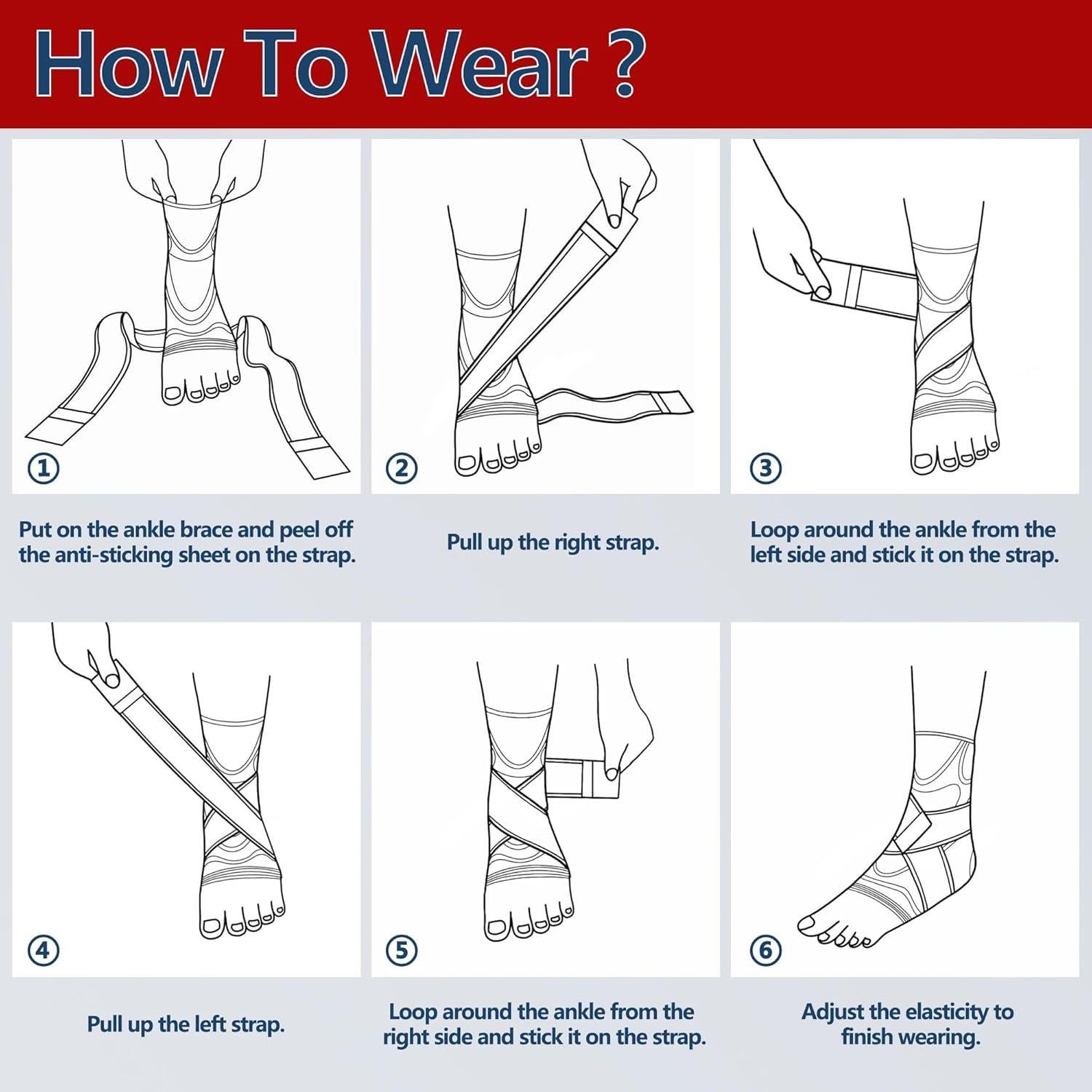 Férula para Tobillo IZWEAR con Correas - Soporte para Fascitis Plantar y Esguince