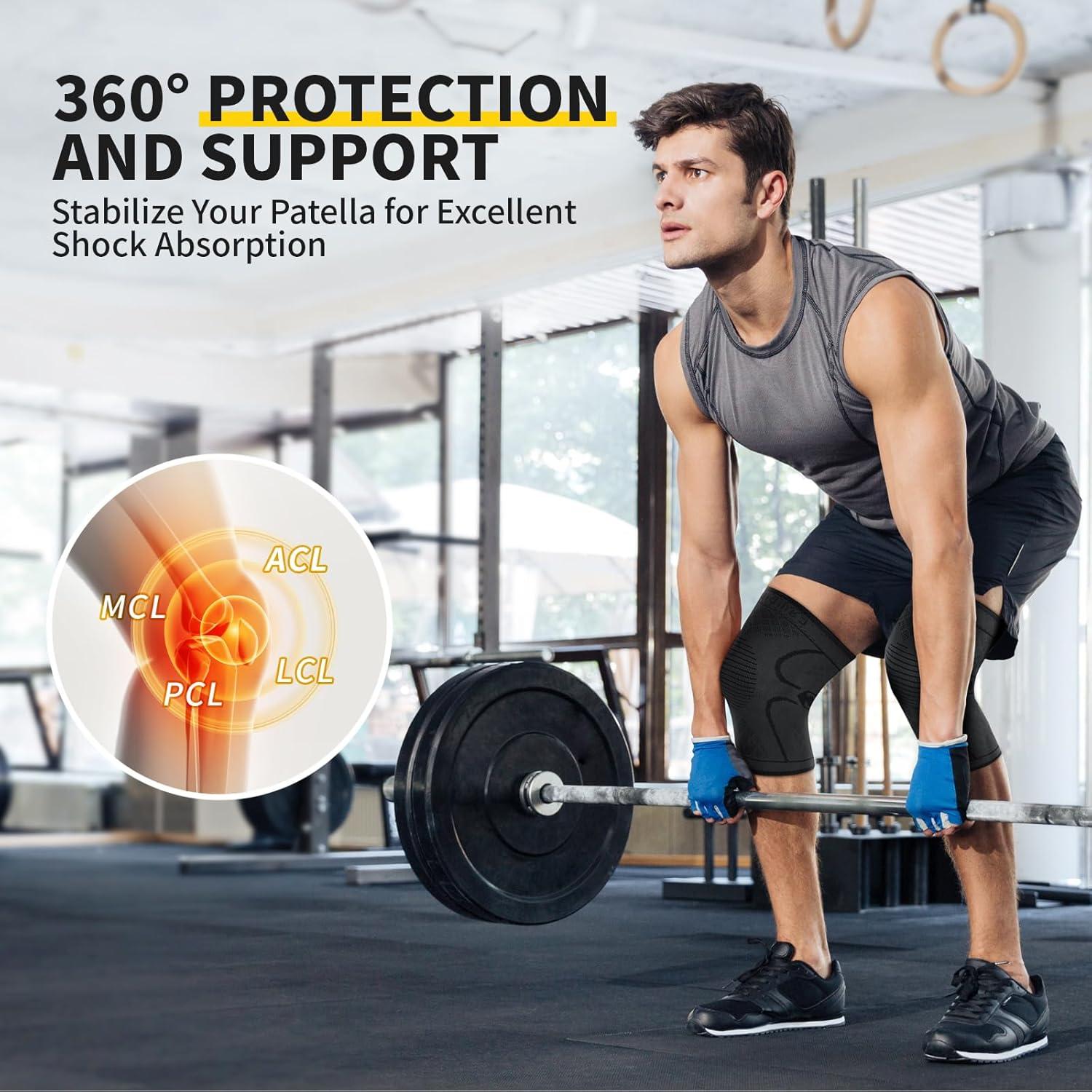 Rodilleras de Compresión CAMBIVO para Alivio de Dolor - Mediano Negro