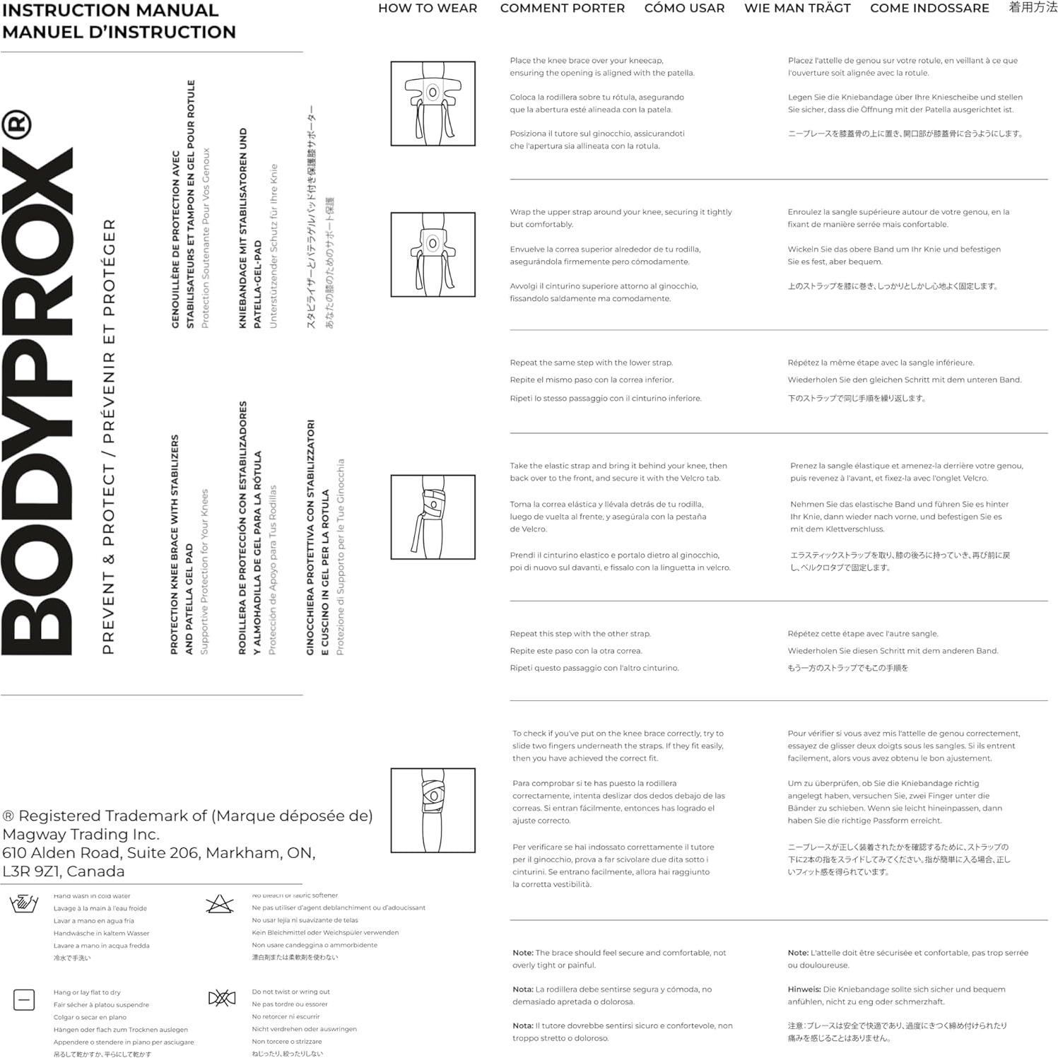 Faja de Rodilla Bodyprox con Estabilizadores y Gel - S/M