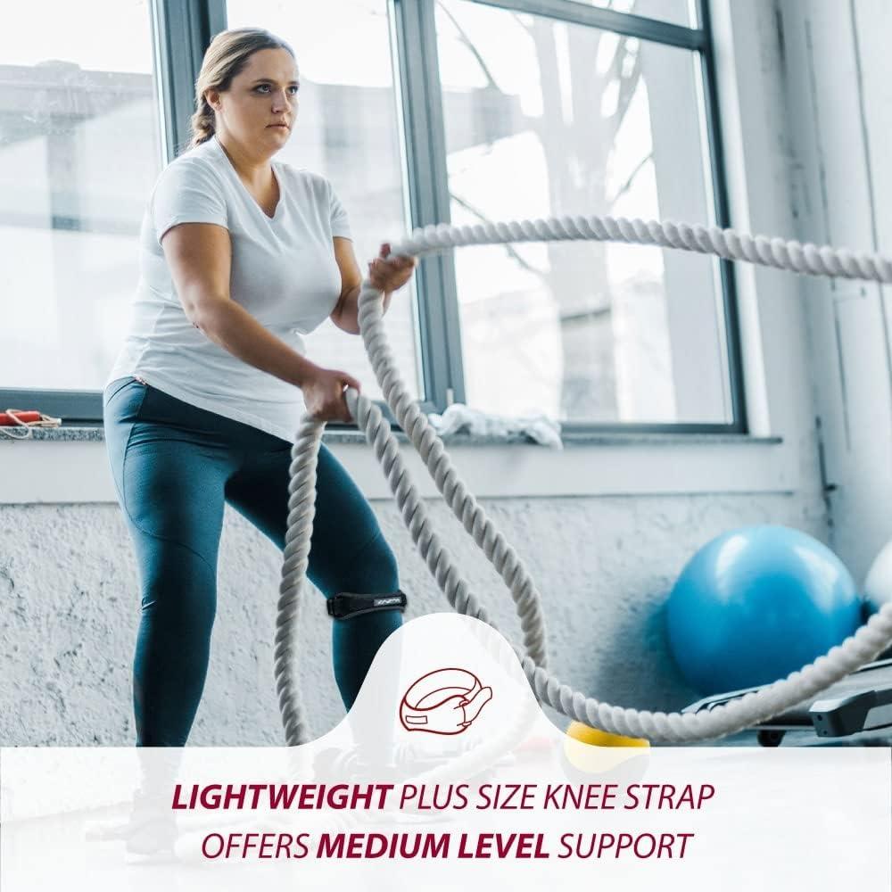 Rodillera Patelar KARM Talla Grande Soporte para Rodilla Negra