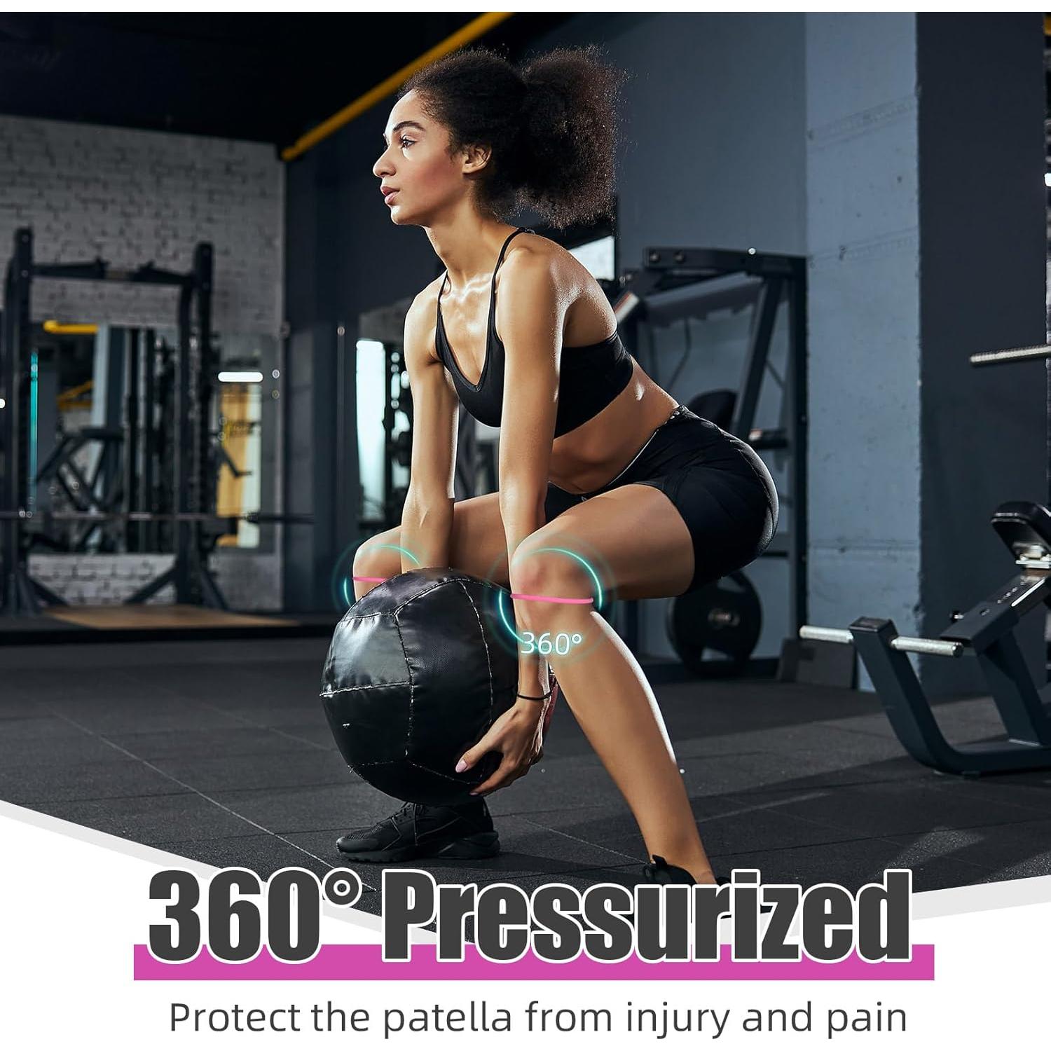 Banda de Rodilla de Silicona Foilswirl 2 Pcs Soporte Tendón Patelar