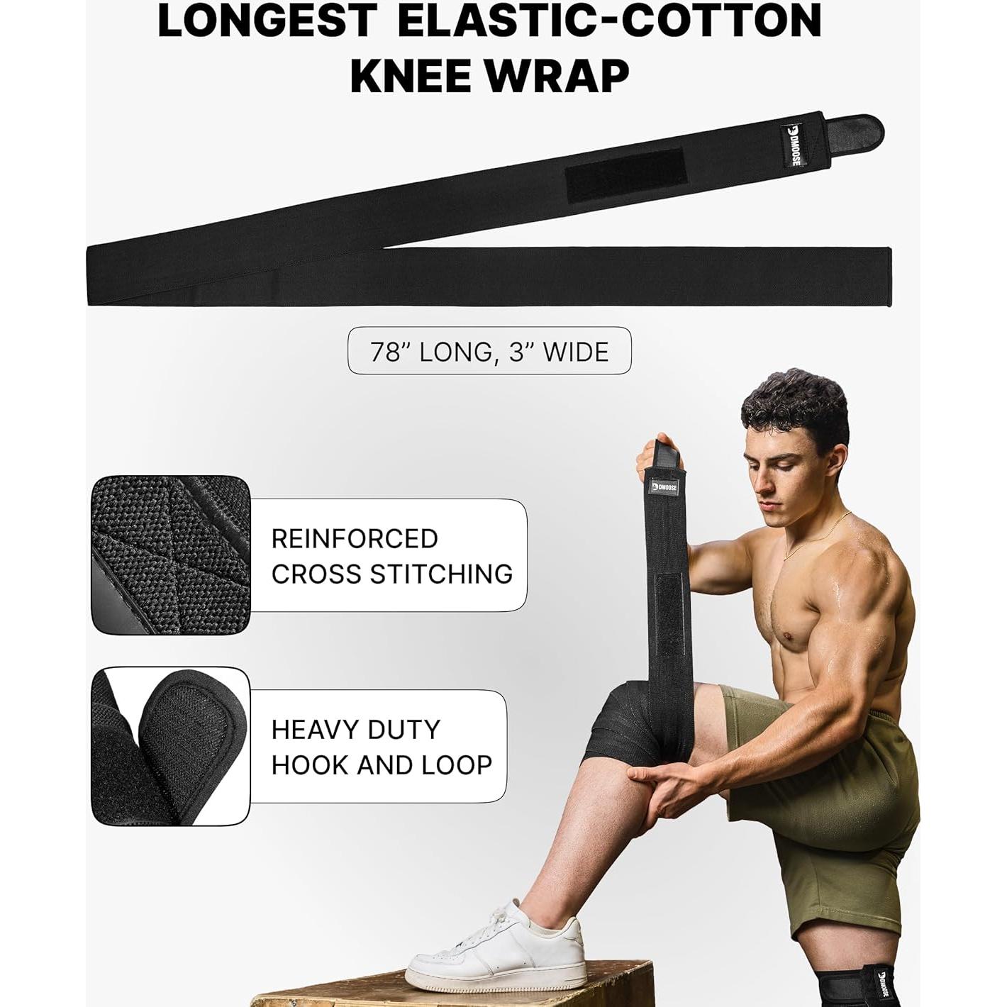 Rodilleras DMoose Fitness para Levantamiento de Pesas - 198 cm