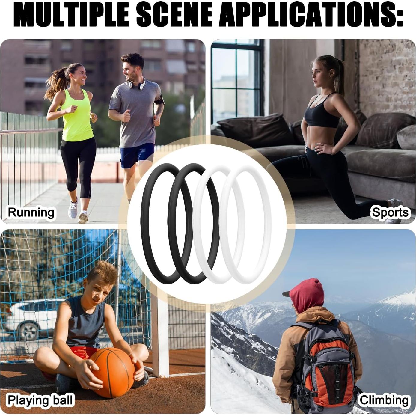 Correas de Soporte para Tendón Patelar Lyreh - 4 Pcs Silicona