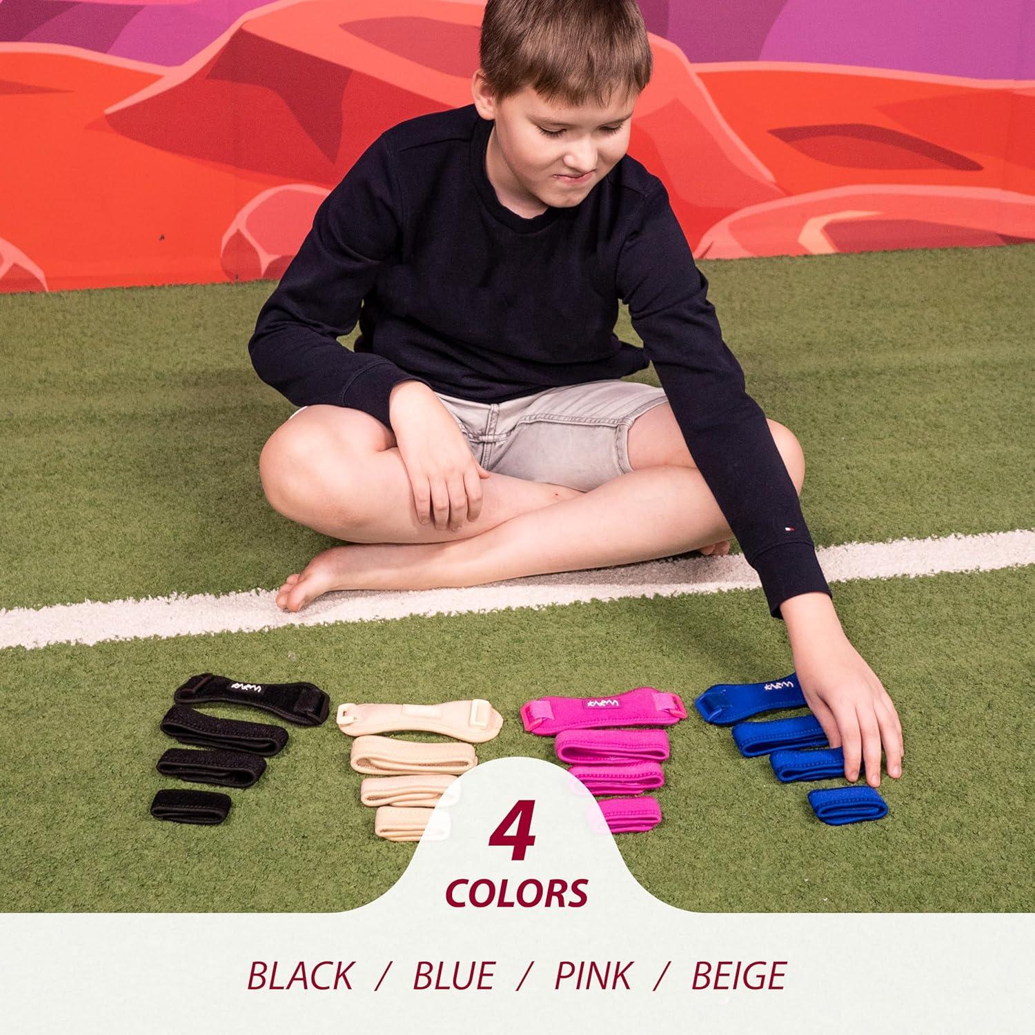 Faja de Rodilla KARM para Niños - Soporte Patelar Ajustable Negro