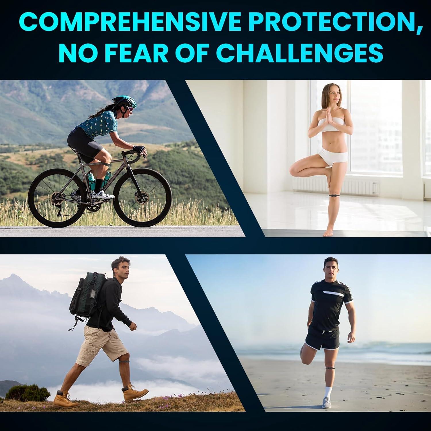 Banda de Rodilla Ancha Welnove - Soporte Tendón Patelar - 2 Pzs