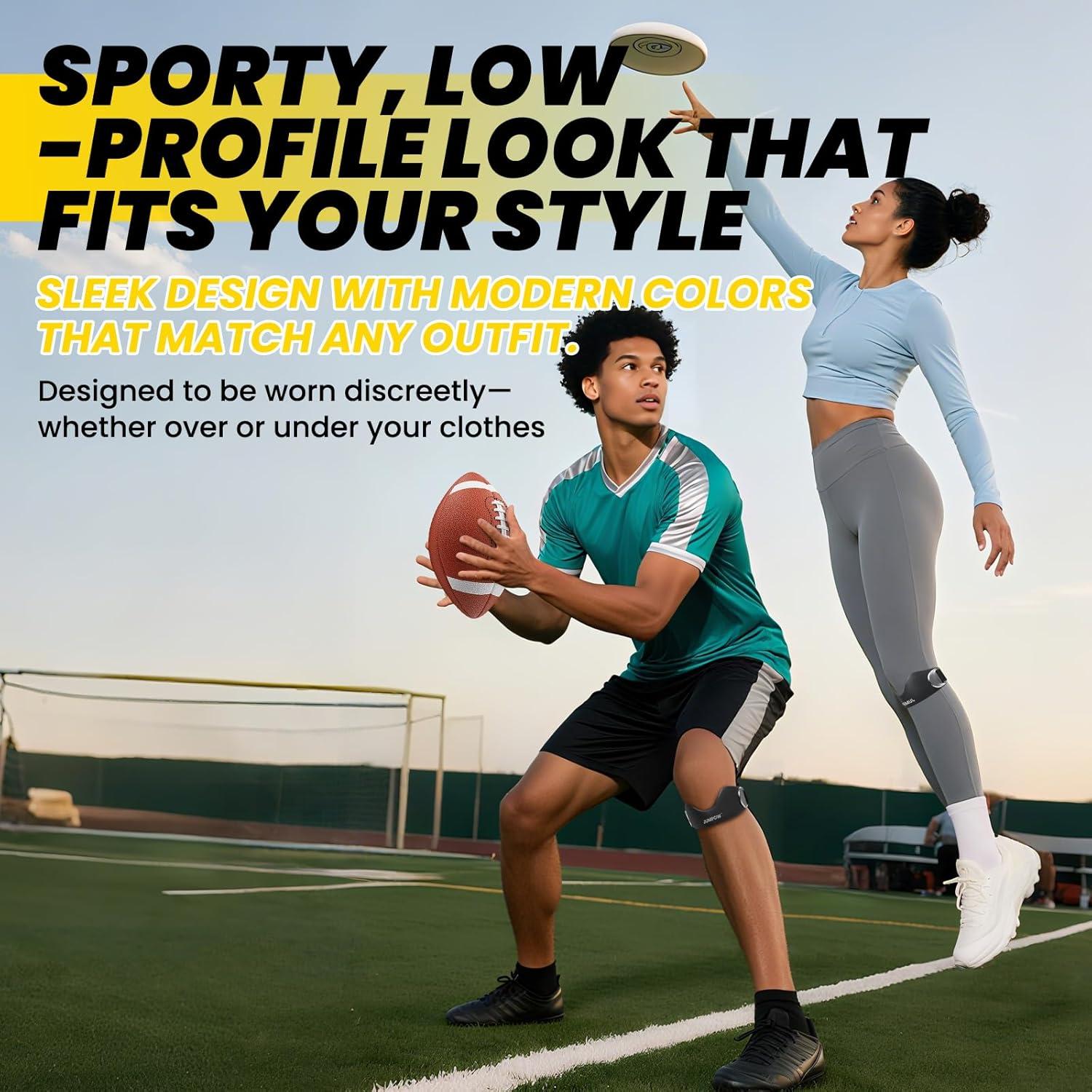 Correa de Soporte Patelar JUMPOW - 2 Unidades Ajustables Antideslizantes