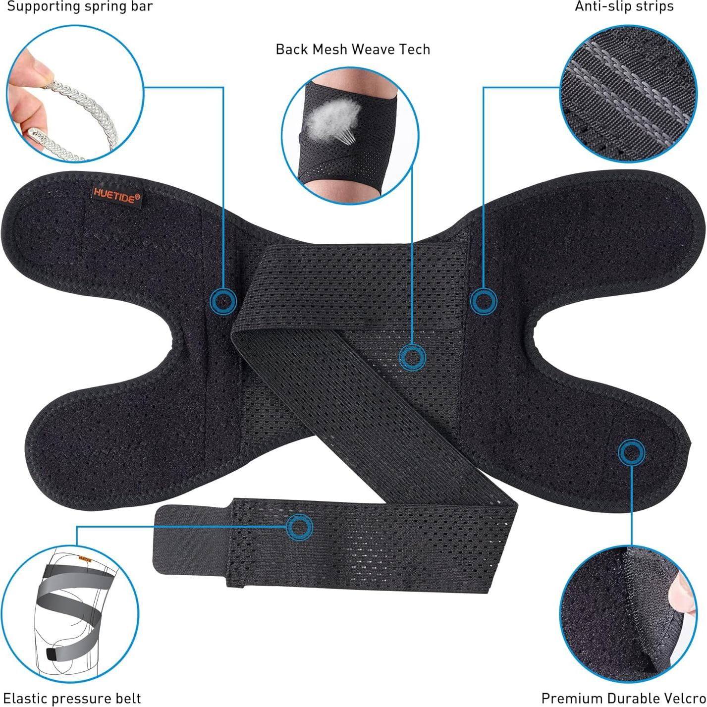 Férula de Rodilla Ajustable HUETIDE para Alivio de Dolor - Mediana