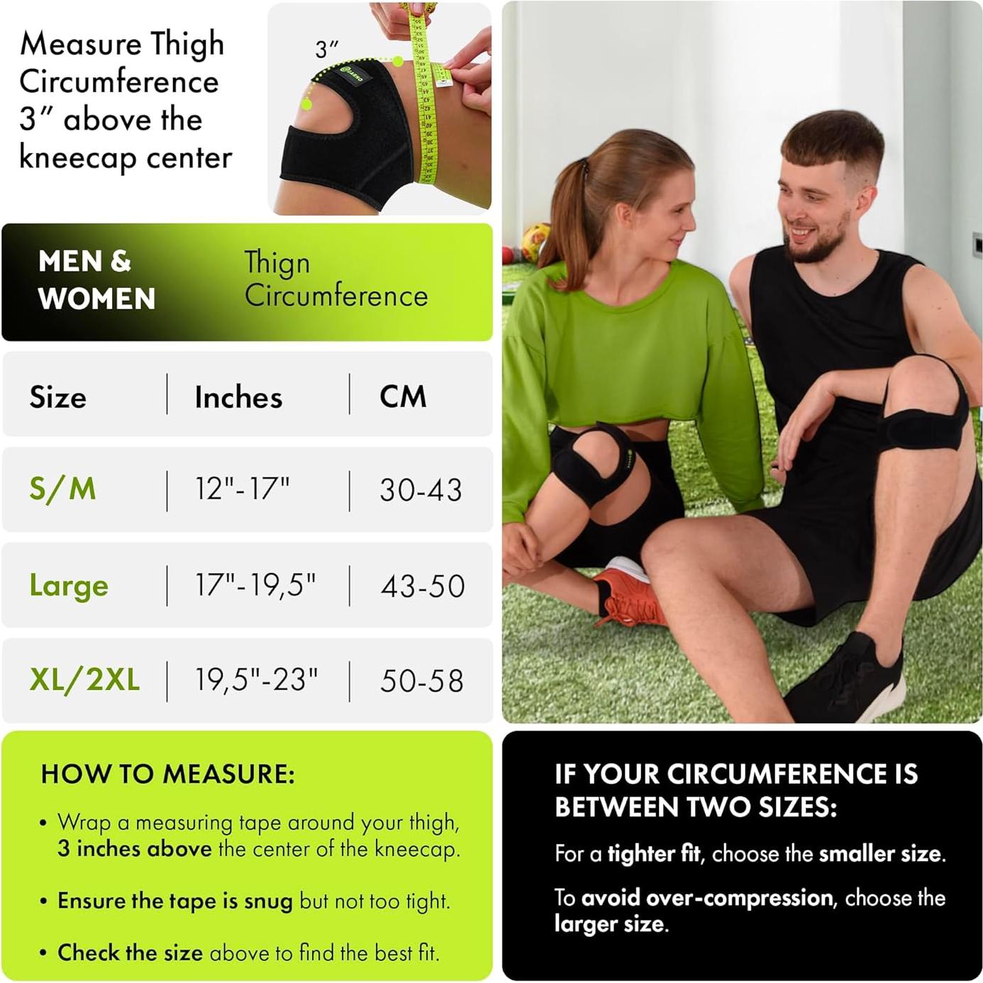 Faja de Rodilla GARNO Grande - Alivio Dolor Menisco y Artritis