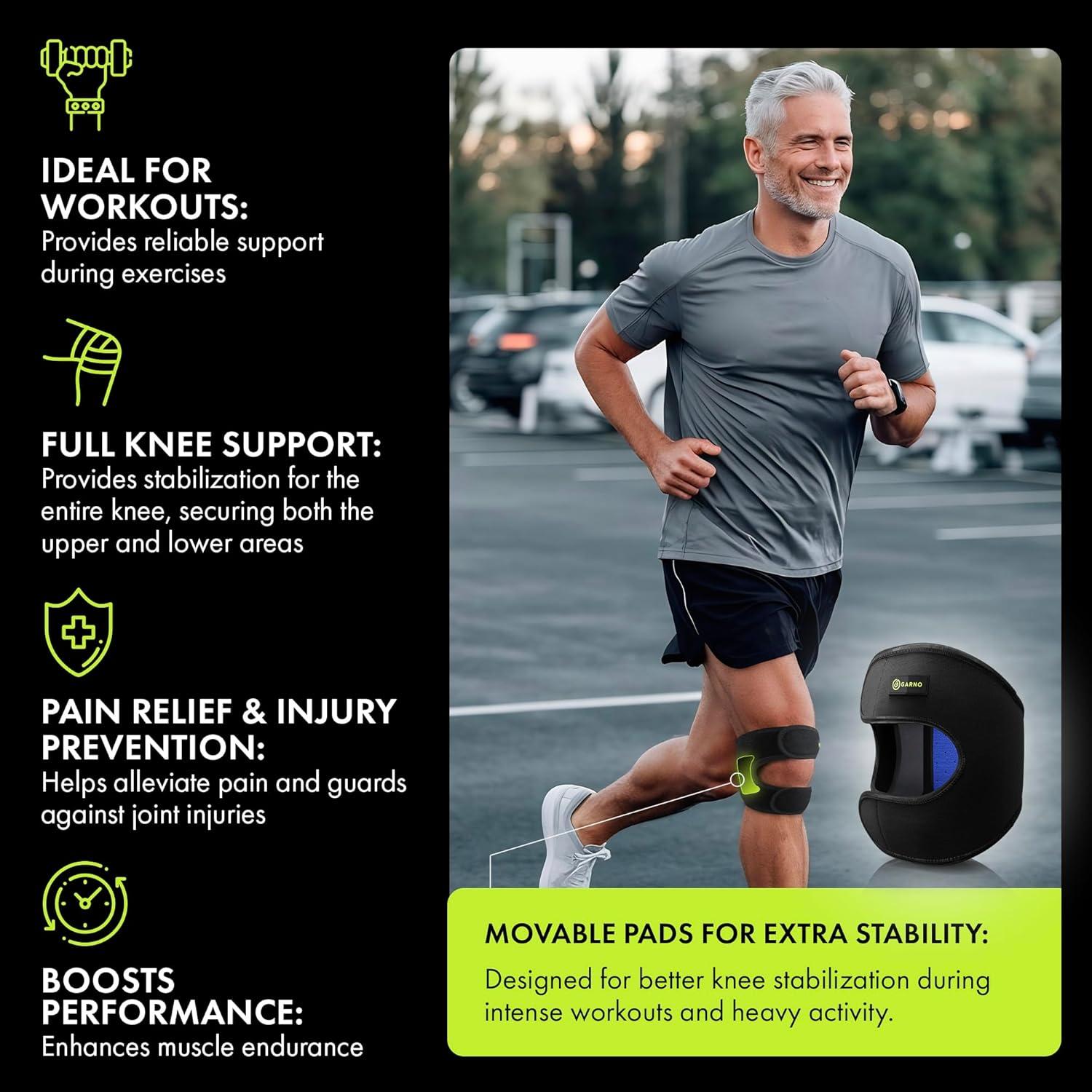 Faja de Rodilla GARNO Grande - Alivio Dolor Menisco y Artritis