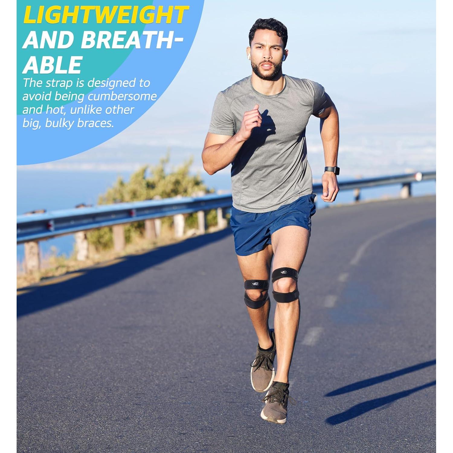 Soporte de Rodilla HiRui Doble Correa Ajustable Negro