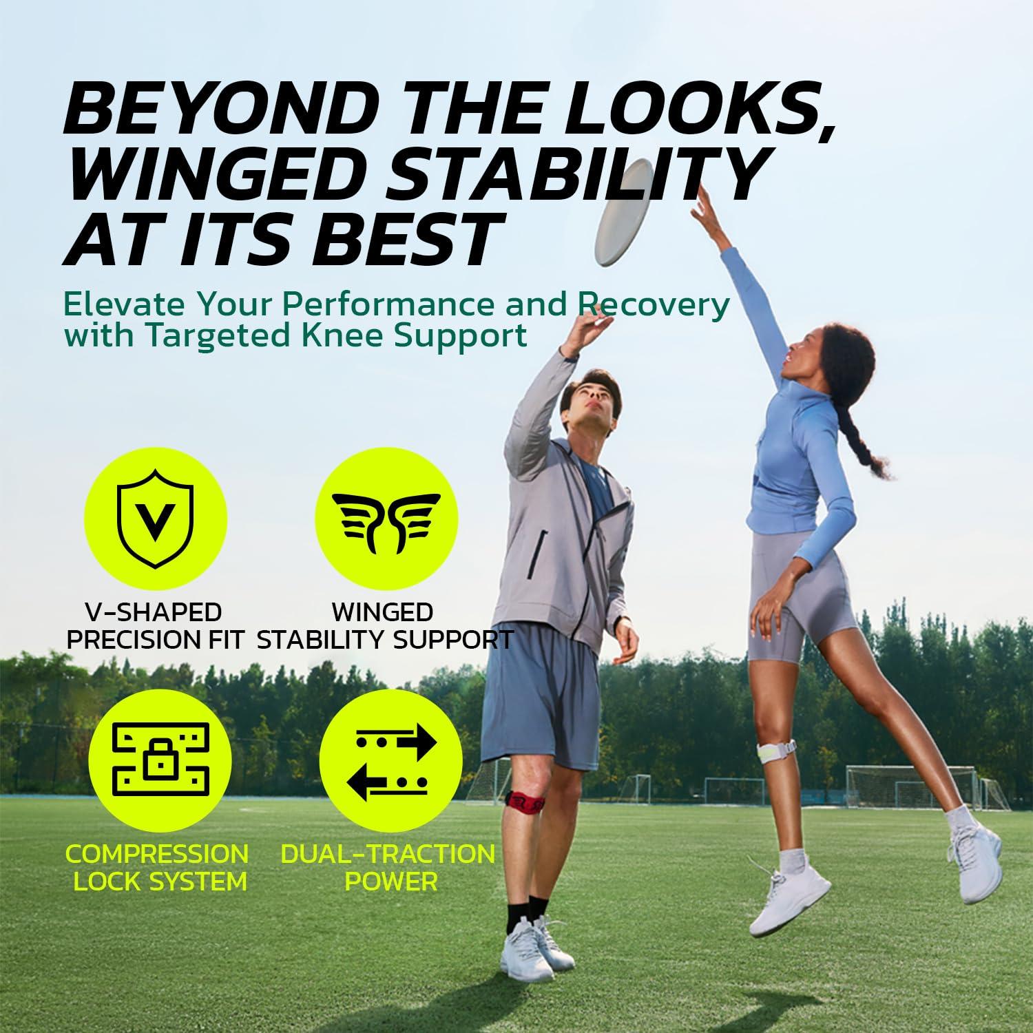 Paquete de 2 Bandas de Soporte para Rodilla aoFIT - Almohadilla Ergonómica