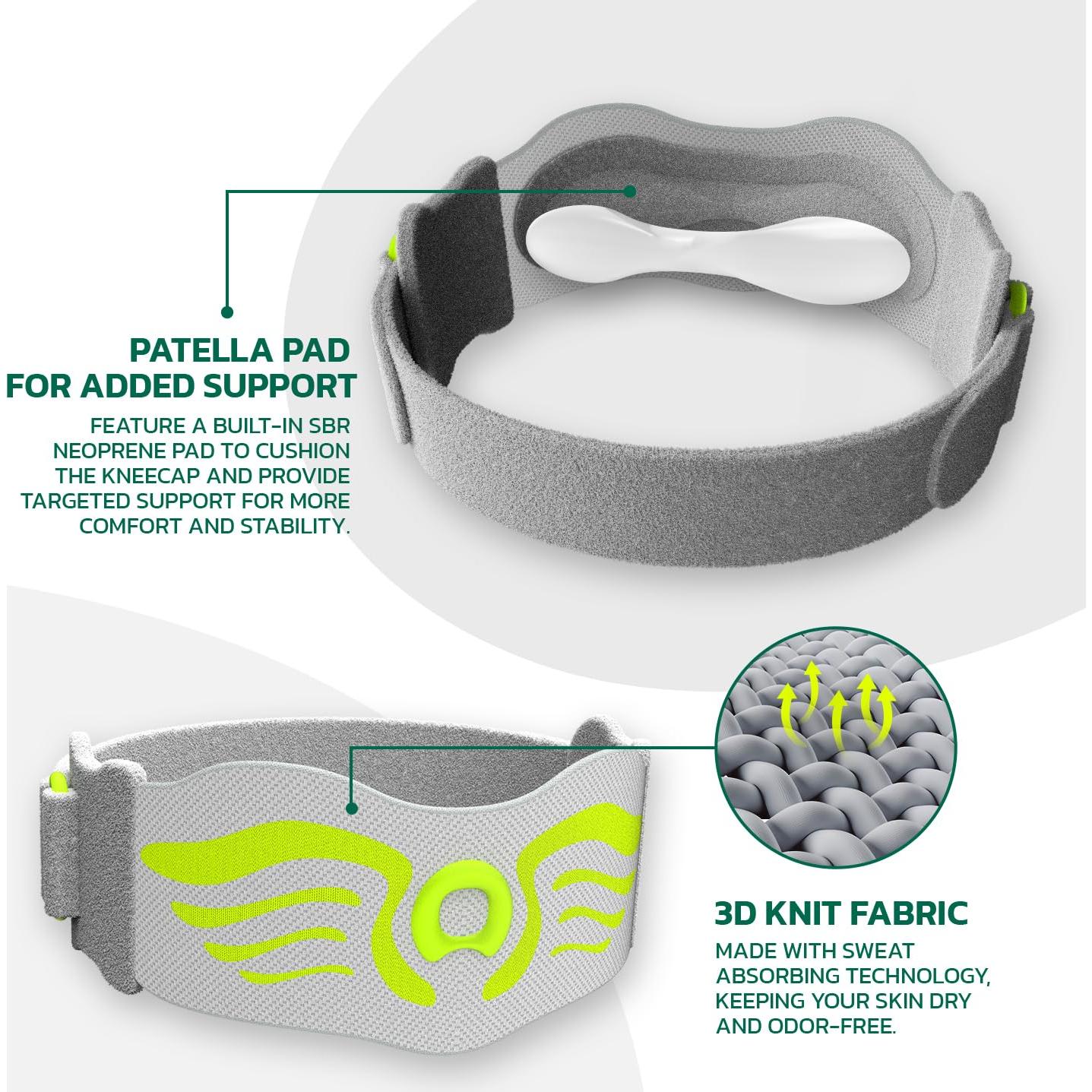 Paquete de 2 Bandas de Soporte para Rodilla aoFIT - Almohadilla Ergonómica